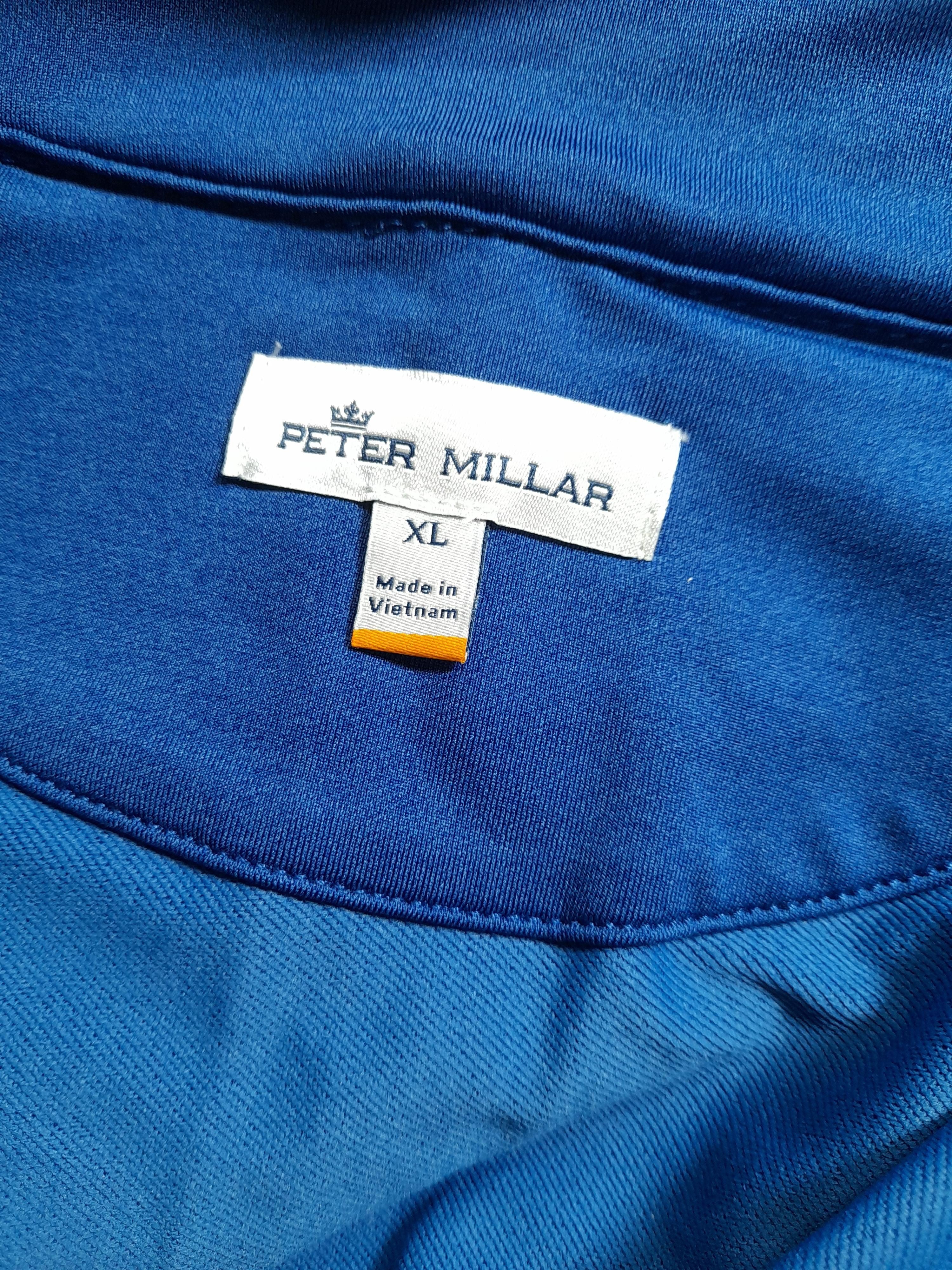 Peter Millar Men's Hoodie XL Blue Geometric Polyester with Spandex Pullover - Image 5