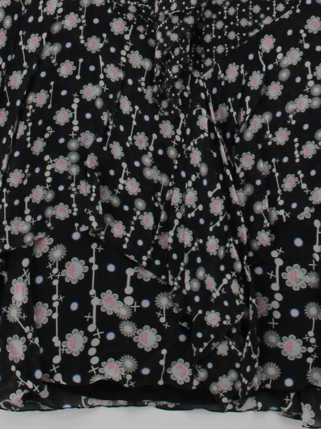 Peter Pilotto Women's Midi Skirt XXS Black Floral 100% Other Midi Pleated - Image 4
