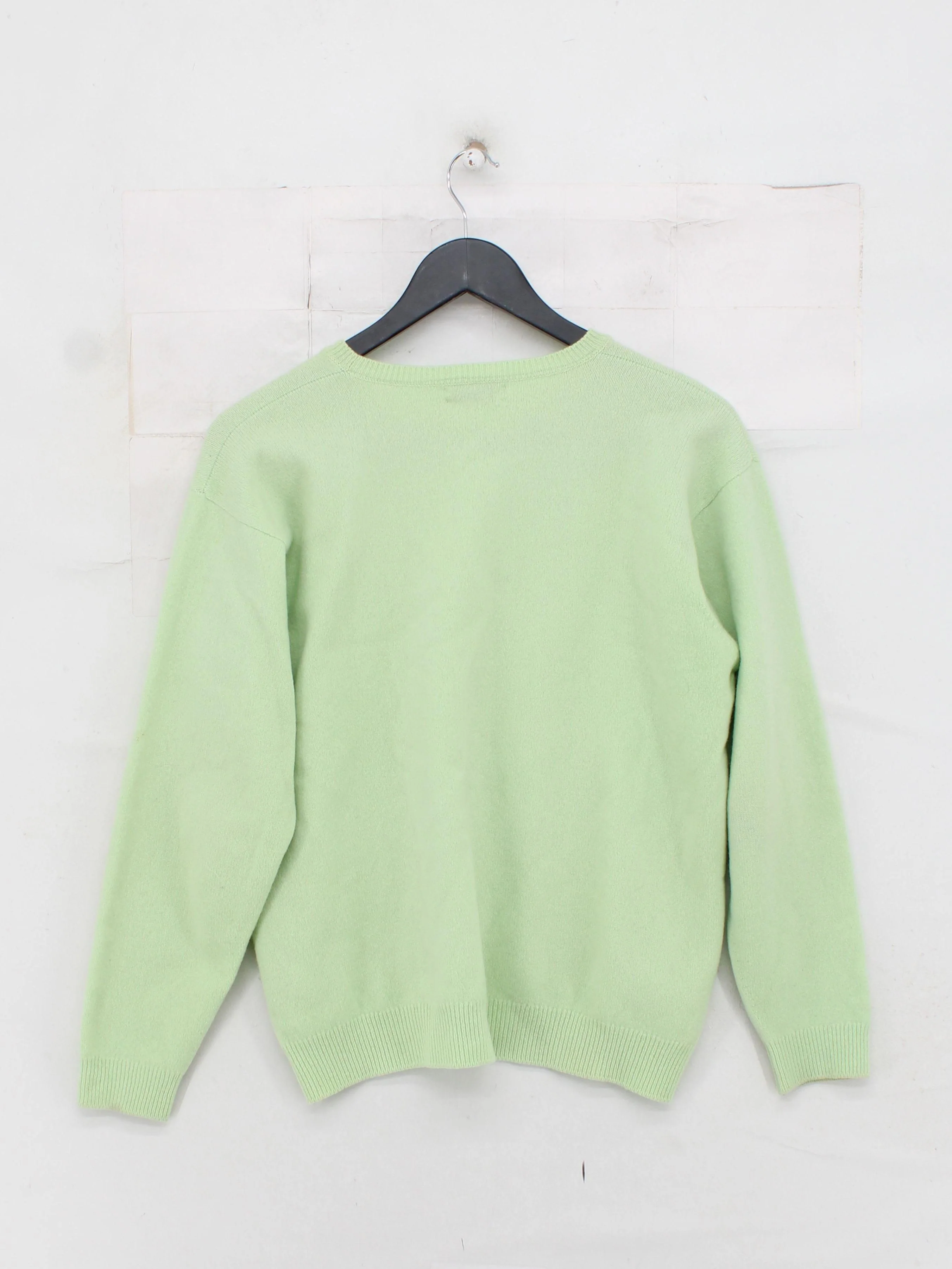 Peter Scott Women's Jumper L Green 100% Wool Round Neck Pullover - Image 2