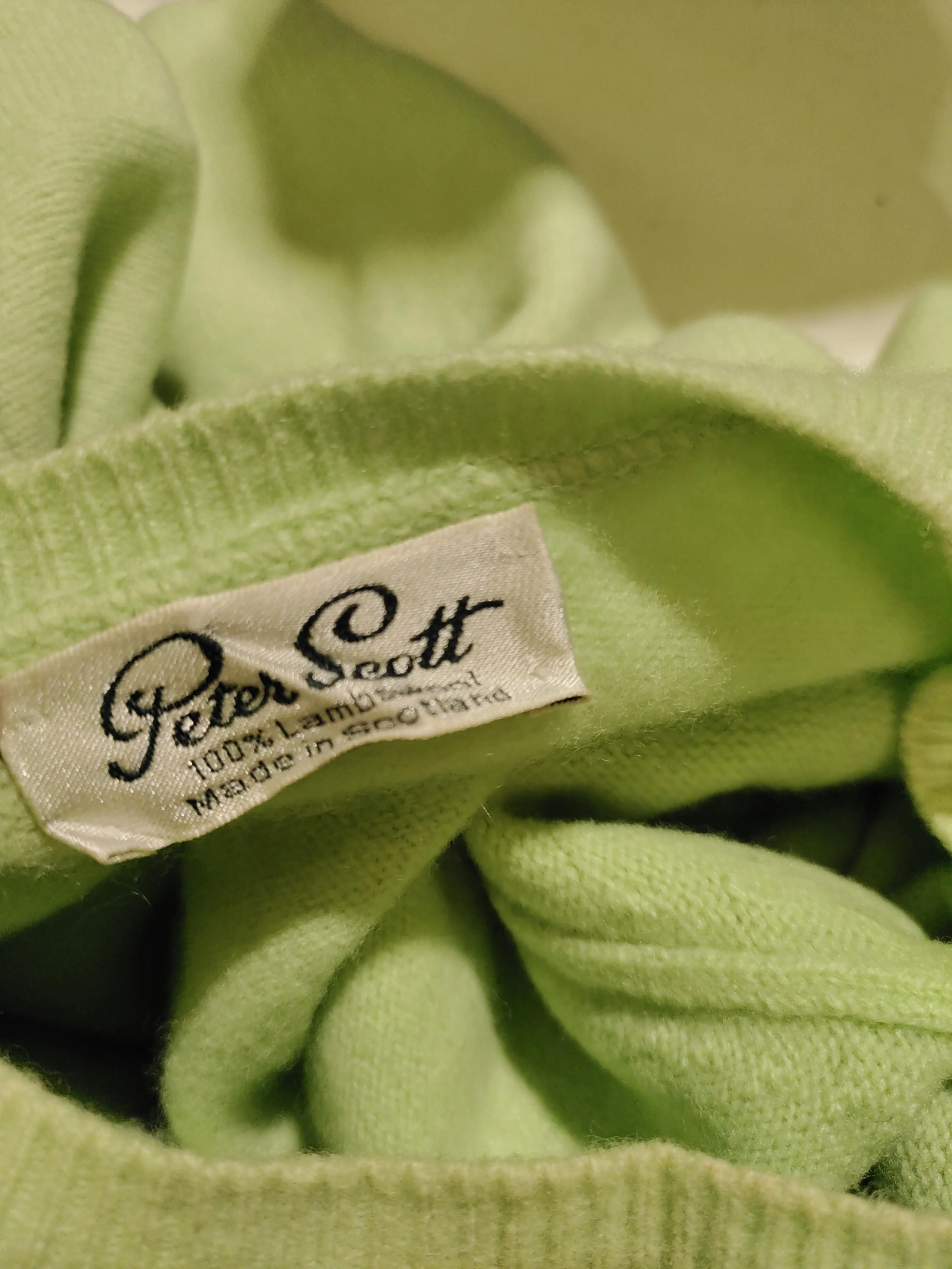 Peter Scott Women's Jumper L Green 100% Wool Round Neck Pullover - Image 7