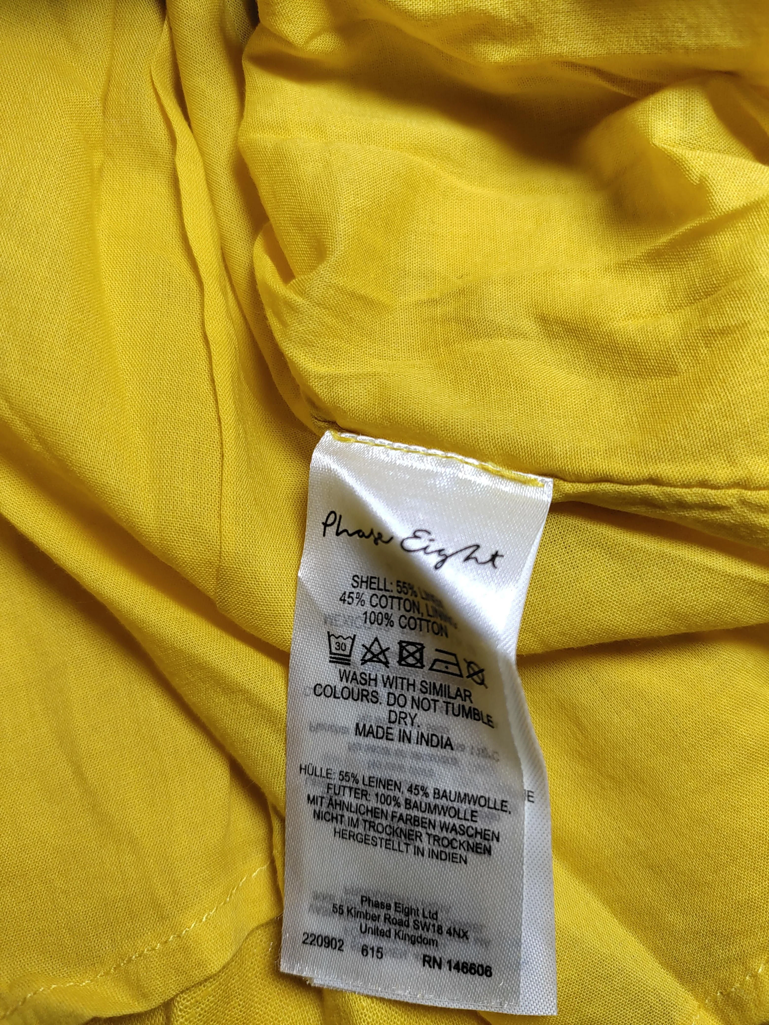 Phase Eight A-Line Maxi Dress UK18 in Yellow - Image 6