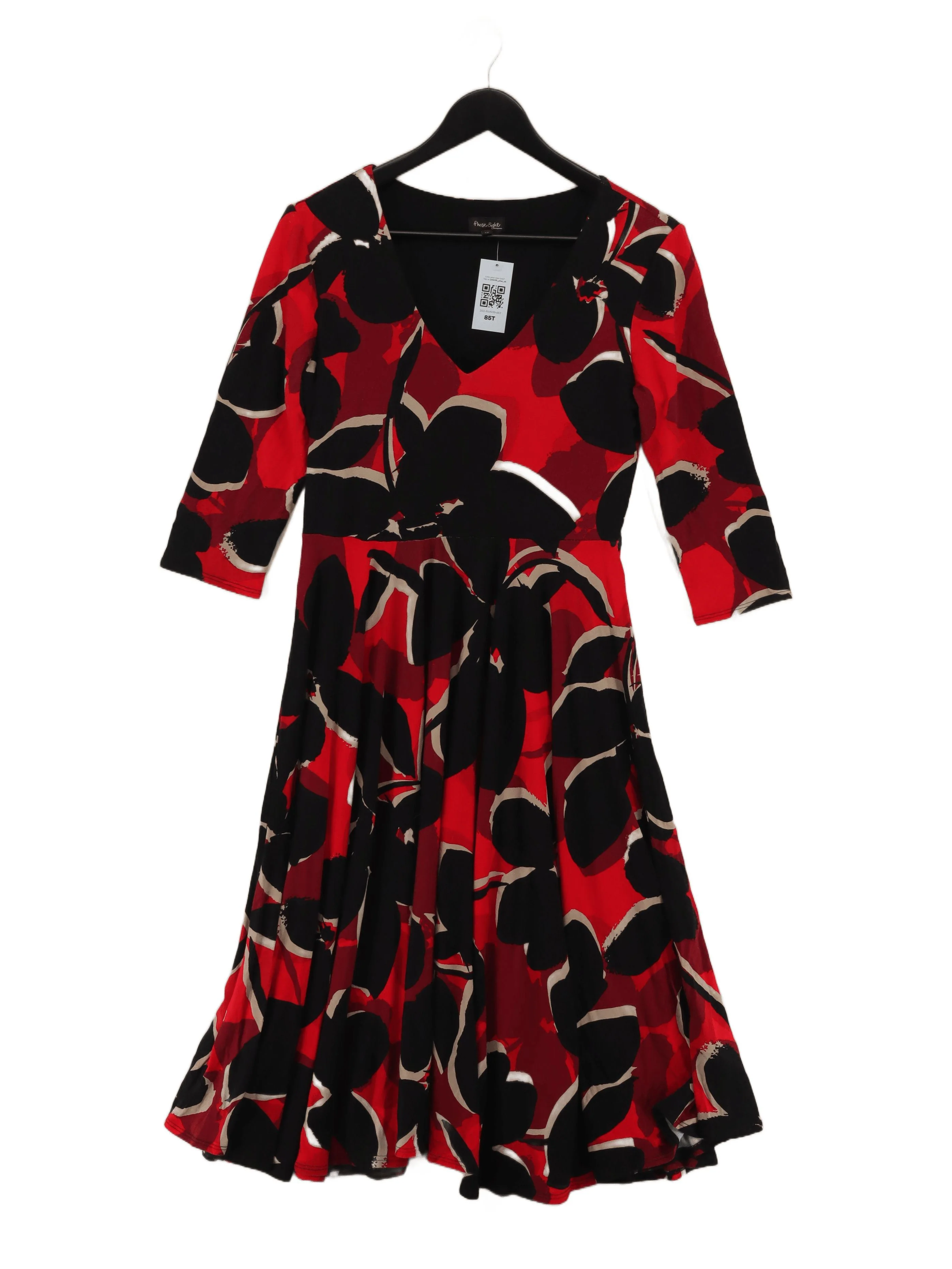 Phase Eight A-Line Midi Dress UK12 in Red