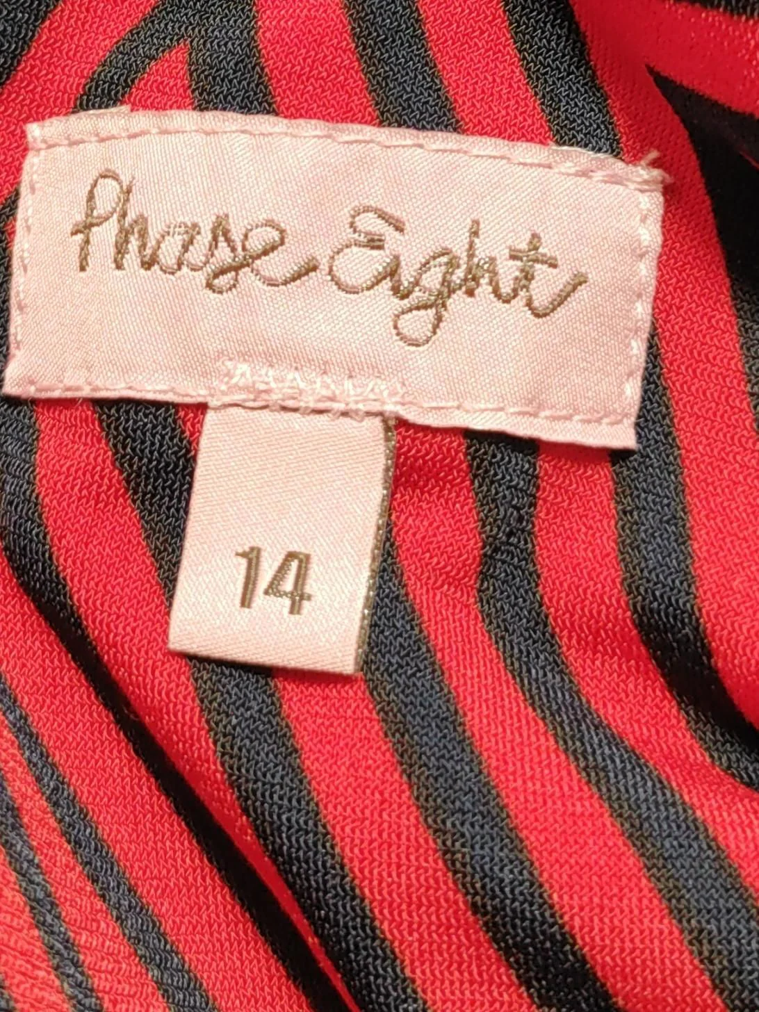 Phase Eight A-Line Midi Dress UK14 in Red - Image 5
