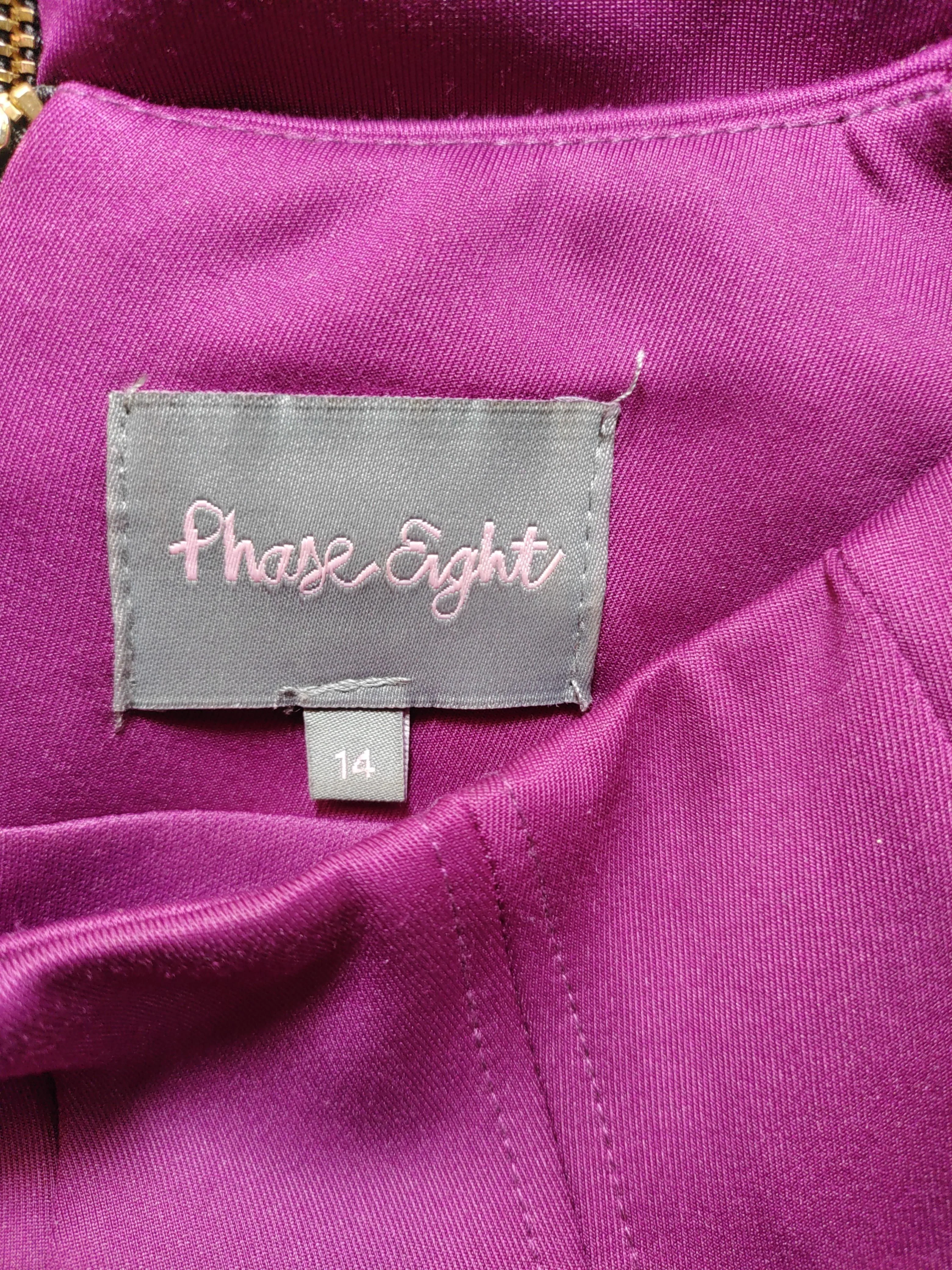 Phase Eight Bodycon Midi Dress UK14 in Purple - Image 7