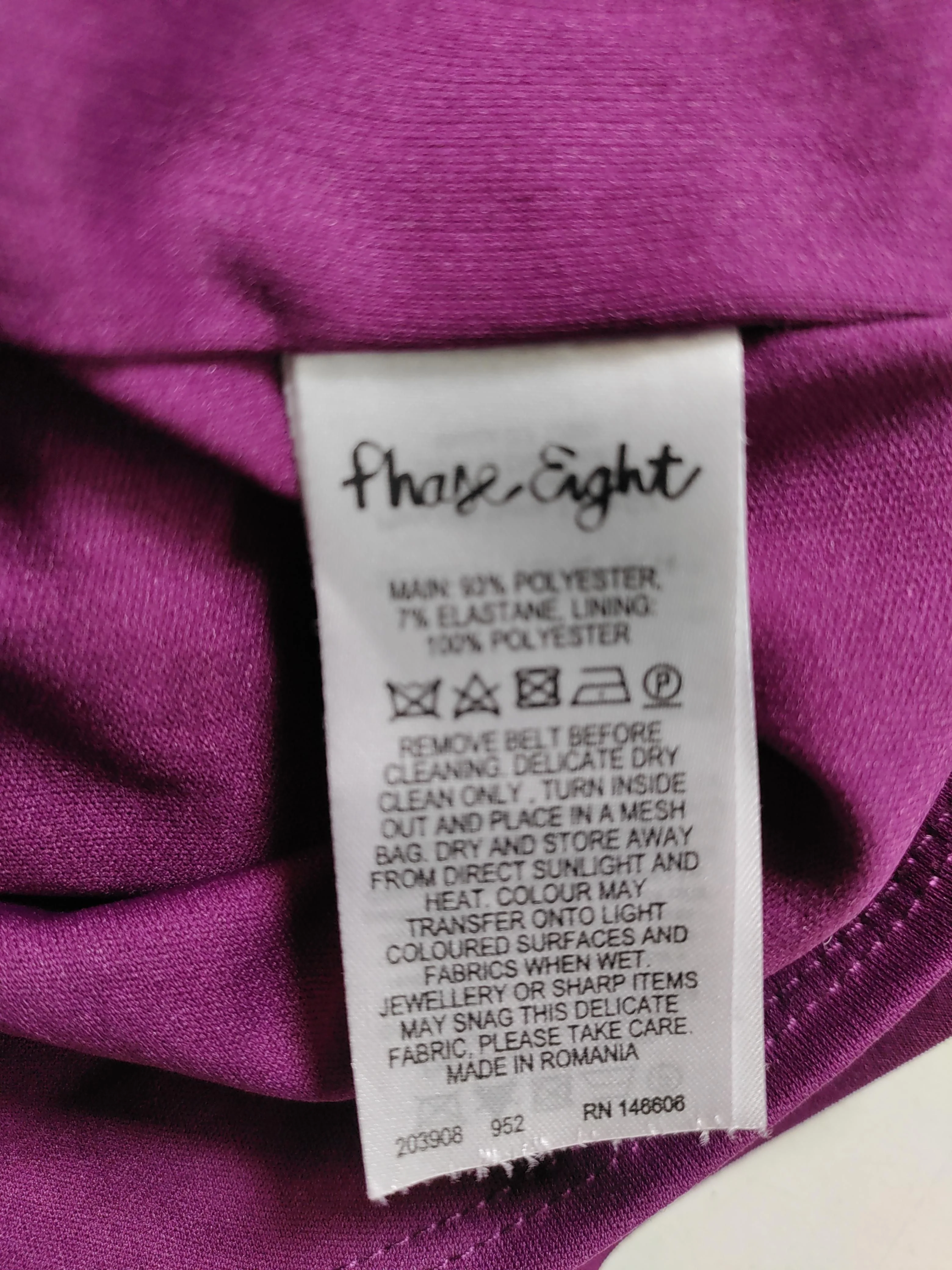 Phase Eight Bodycon Midi Dress UK14 in Purple - Image 8