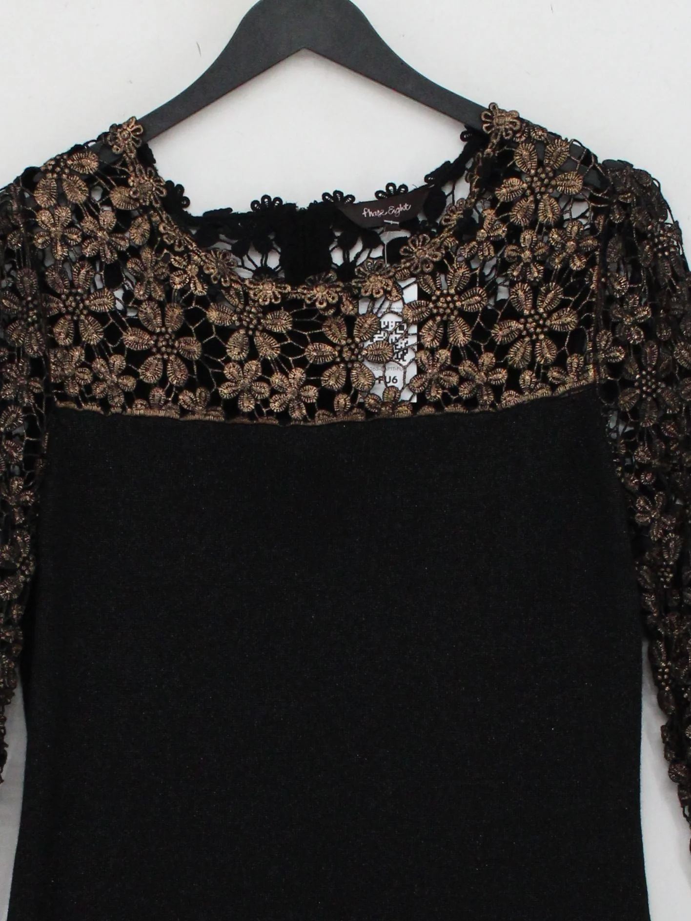 Phase Eight Bodycon Mini Dress UK12 in Black - Image 3
