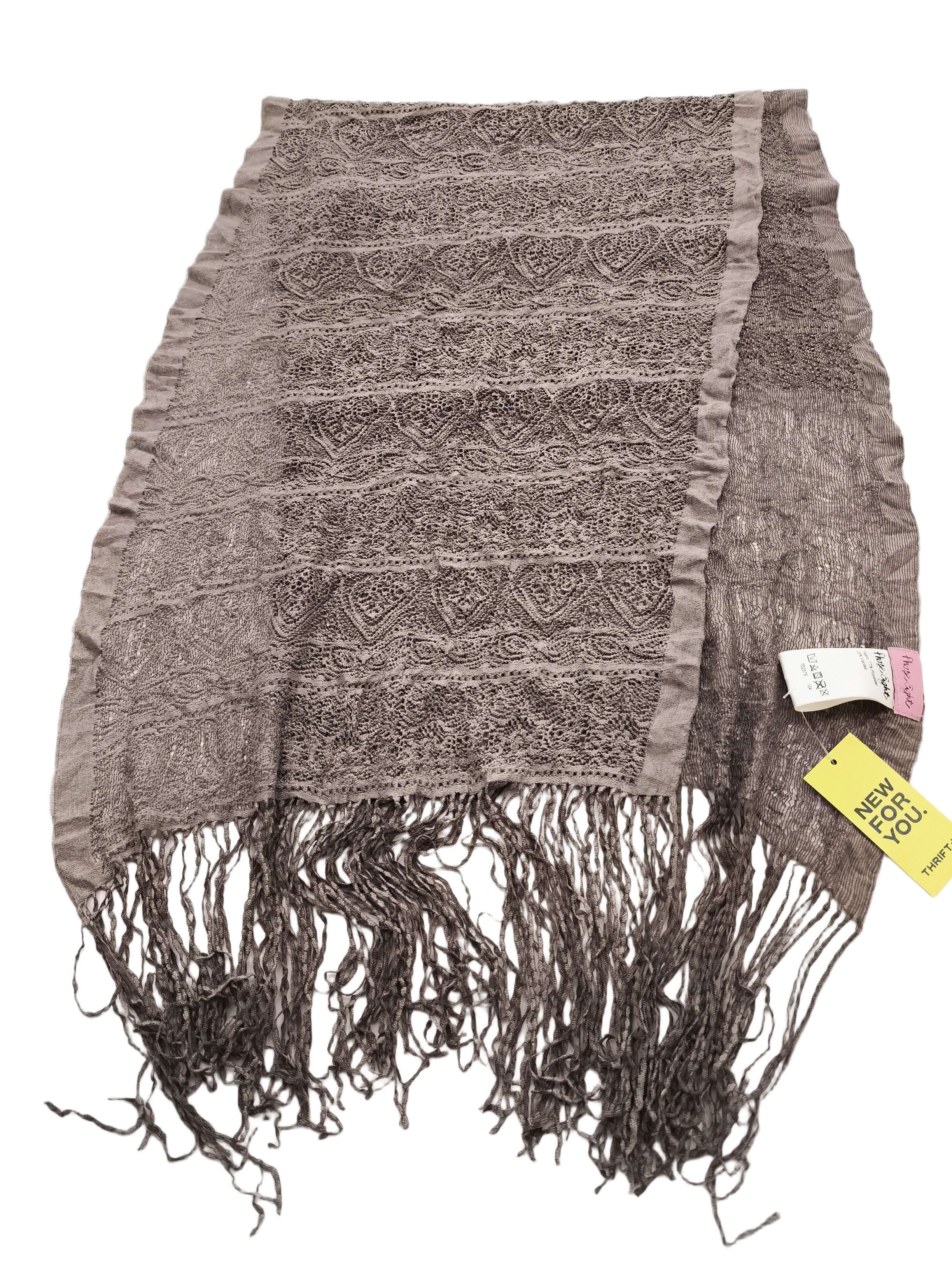 Phase Eight Men's Scarf Brown Geometric Polyester with Viscose Scarf