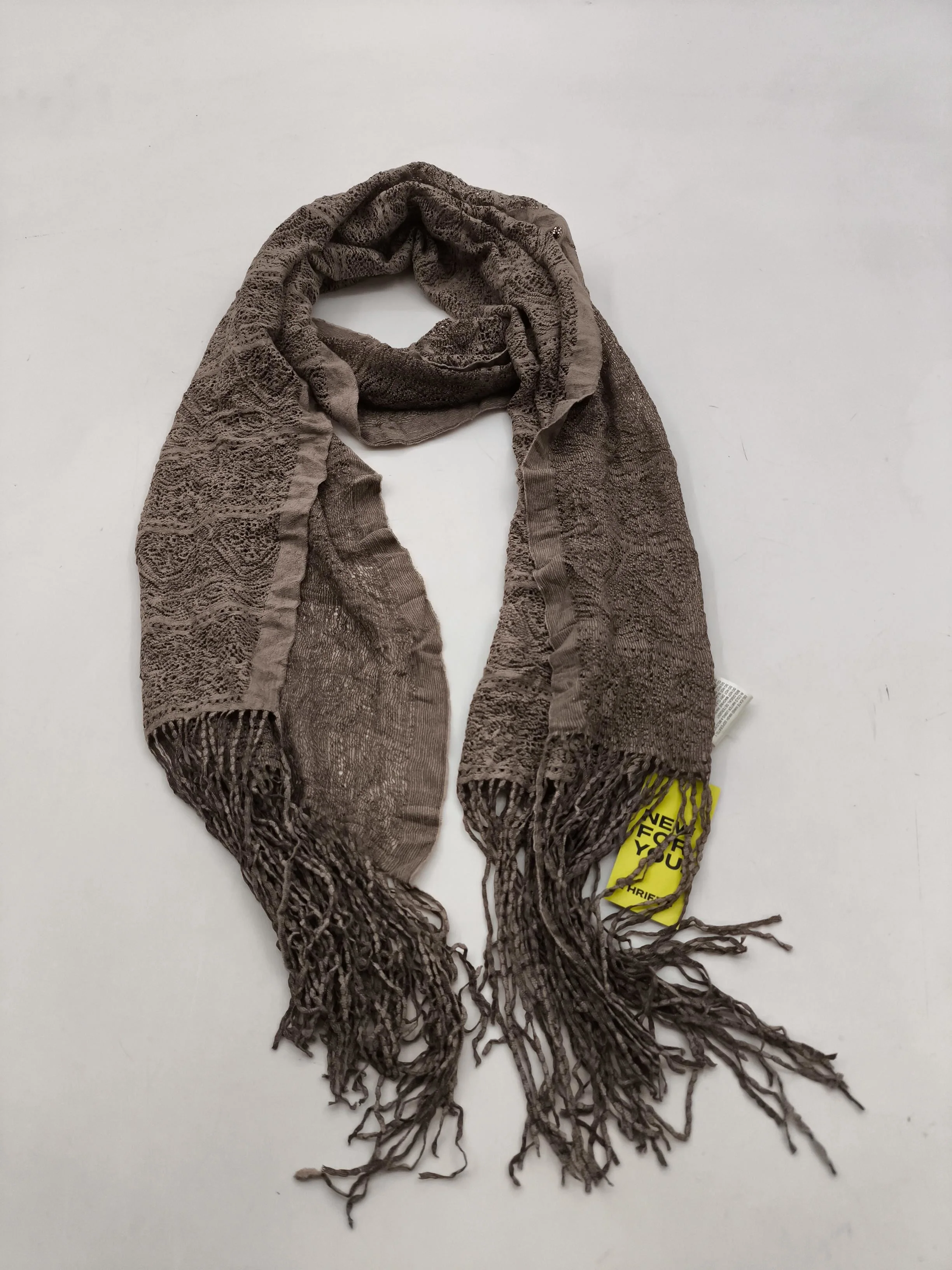 Phase Eight Men's Scarf Brown Geometric Polyester with Viscose Scarf - Image 2