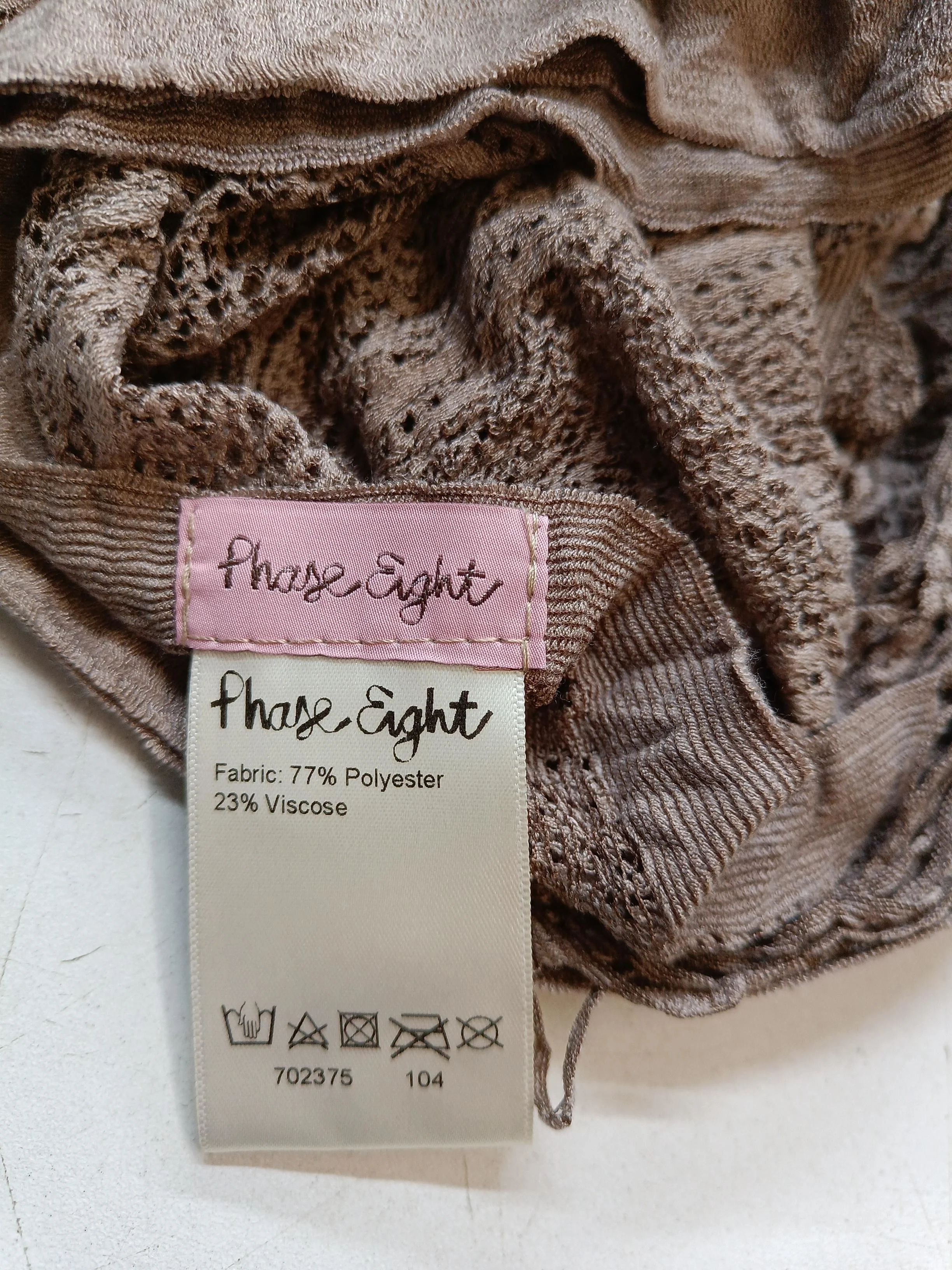 Phase Eight Men's Scarf Brown Geometric Polyester with Viscose Scarf - Image 6