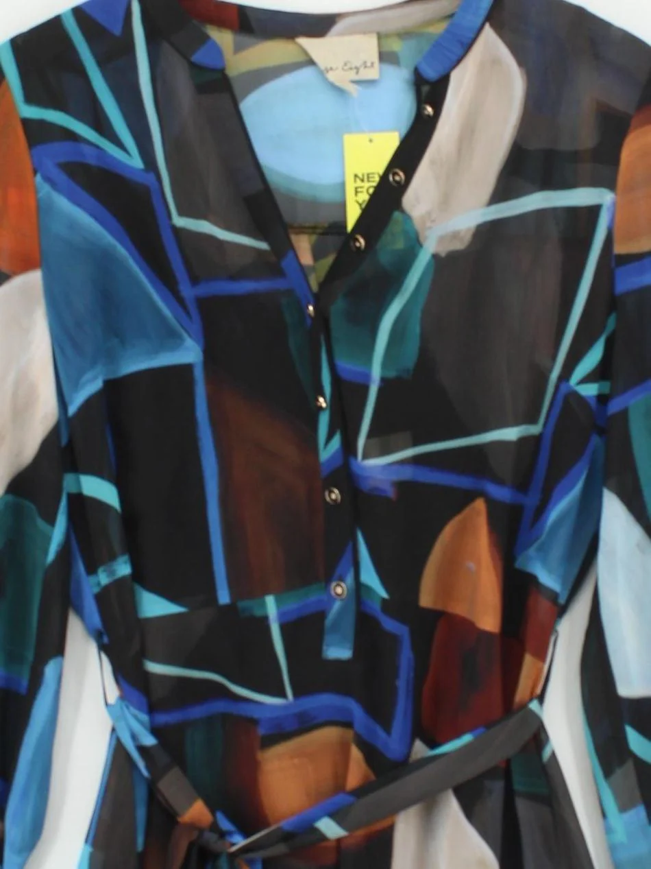 Phase Eight Shirt Midi Dress UK14 in Multi - Image 3