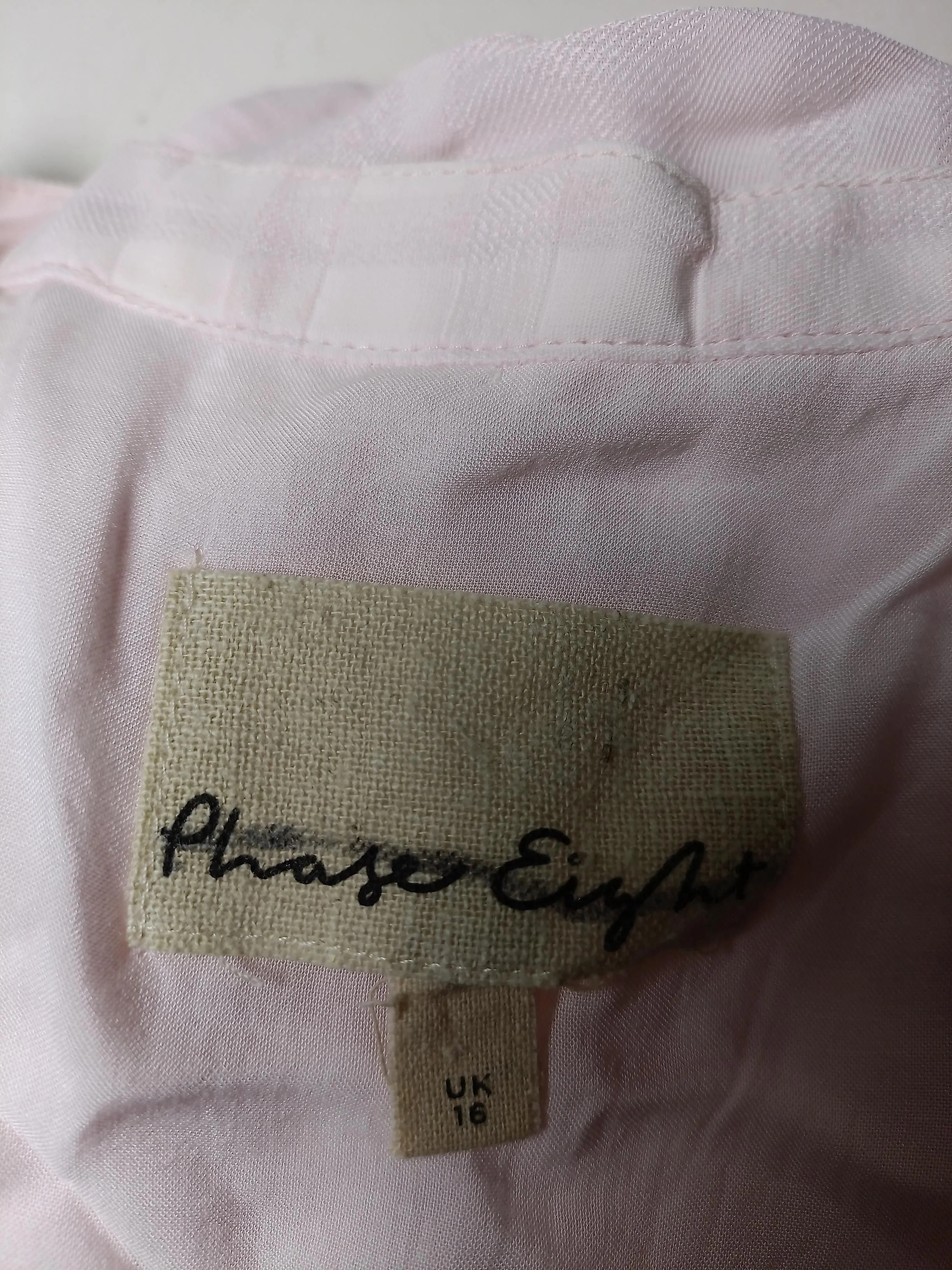 Phase Eight Shirt Midi Dress UK16 in Pink - Image 6