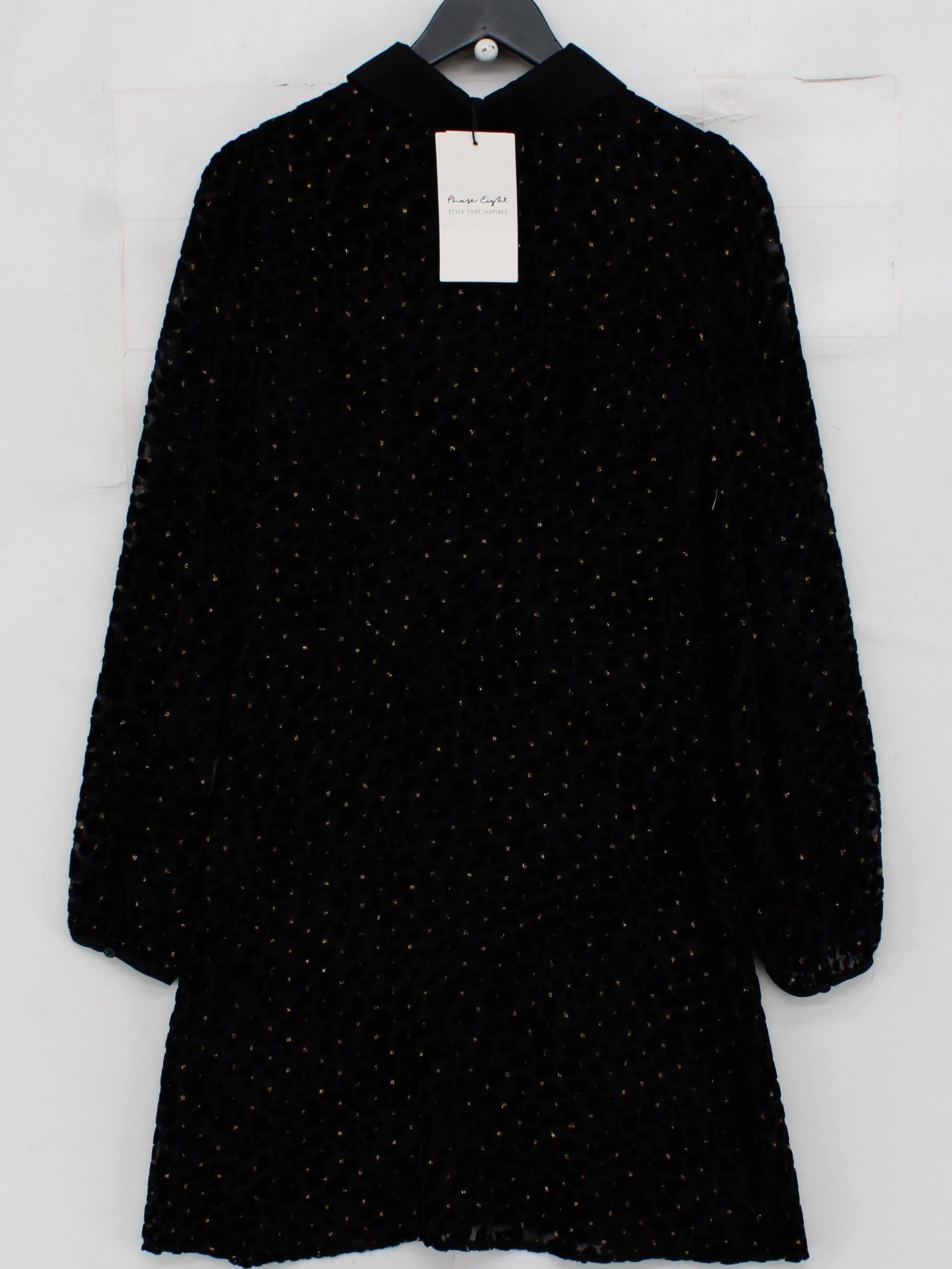 Phase Eight Shirt Mini Dress UK10 in Black - Image 2