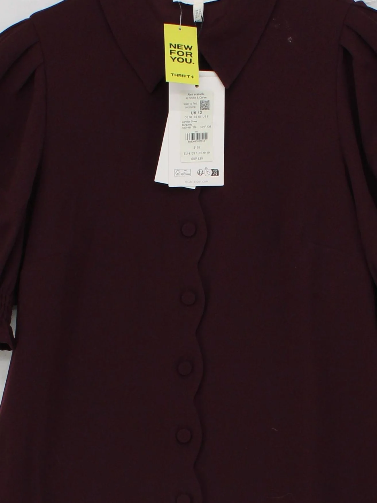 Phase Eight Shirt Mini Dress UK12 in Brown - Image 3