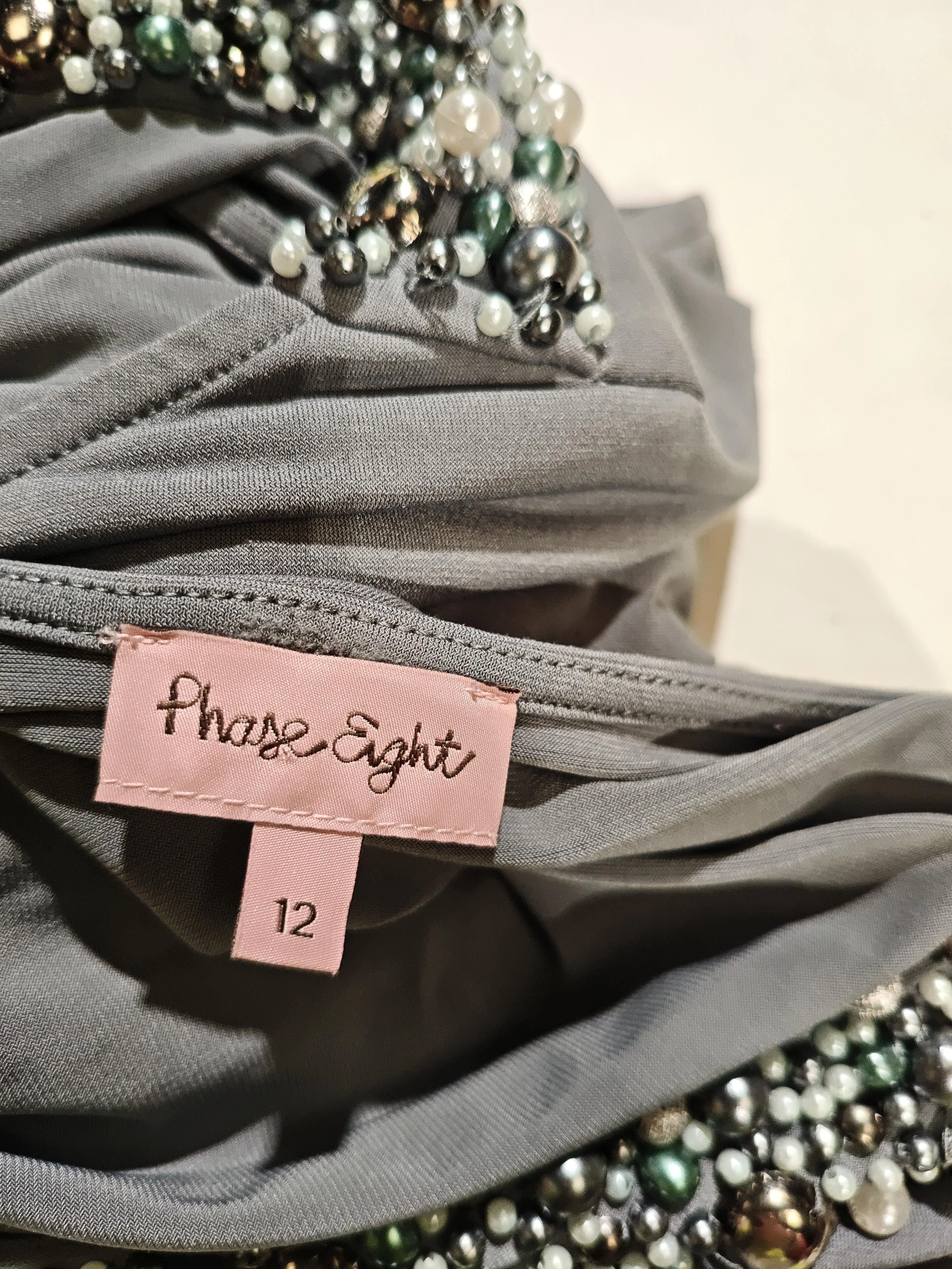 Phase Eight Skater Midi Dress UK12 in Grey - Image 5