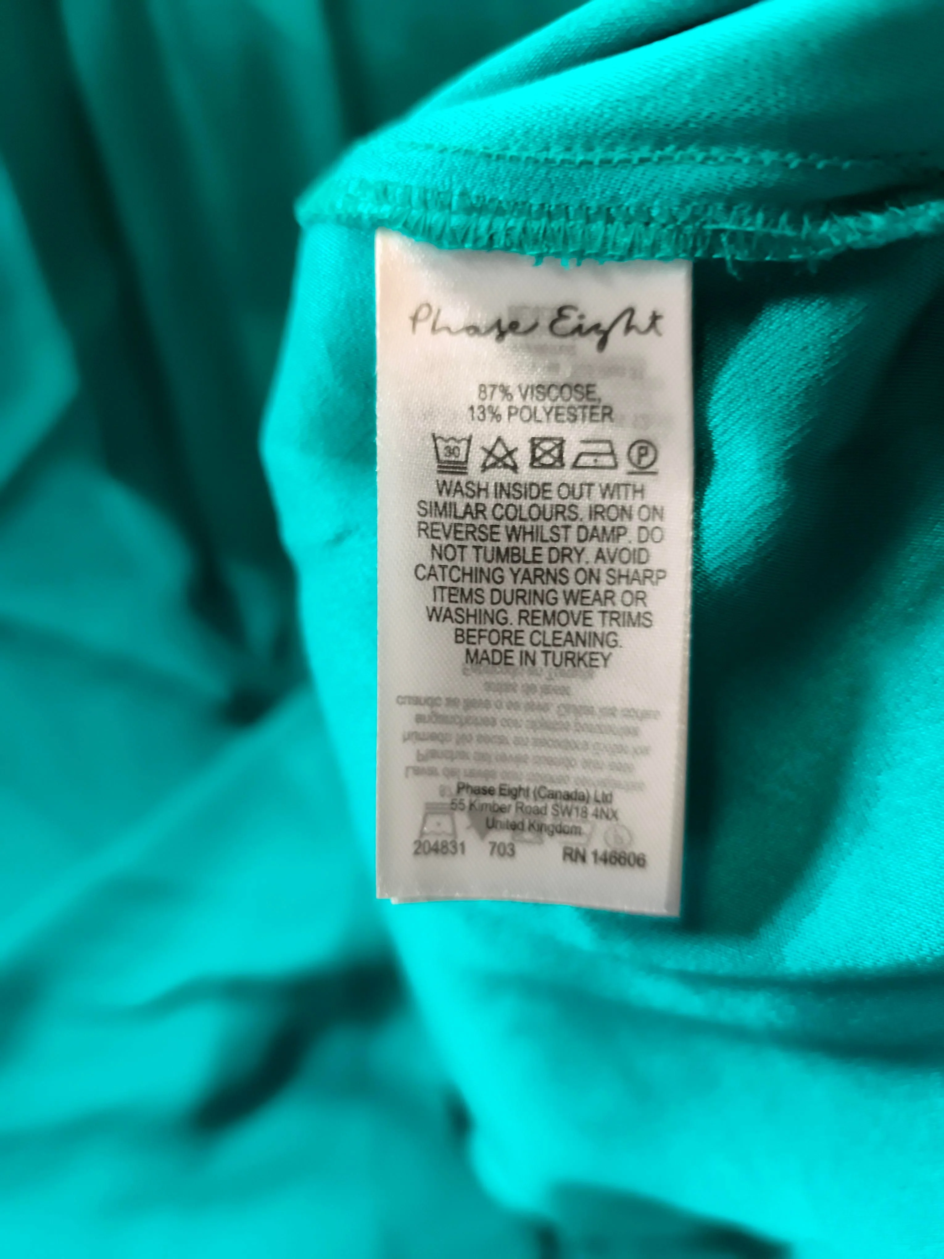 Phase Eight T-Shirt Midi Dress UK12 in Green - Image 7