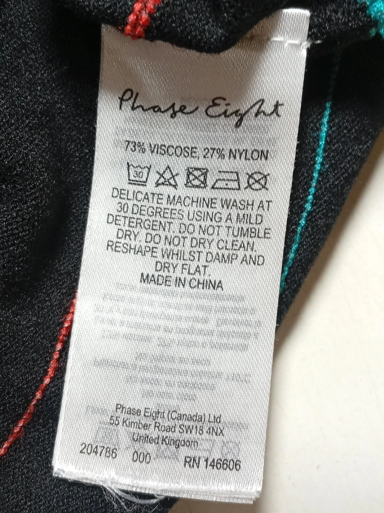Phase Eight T-Shirt Midi Dress UK14 in Black - Image 6