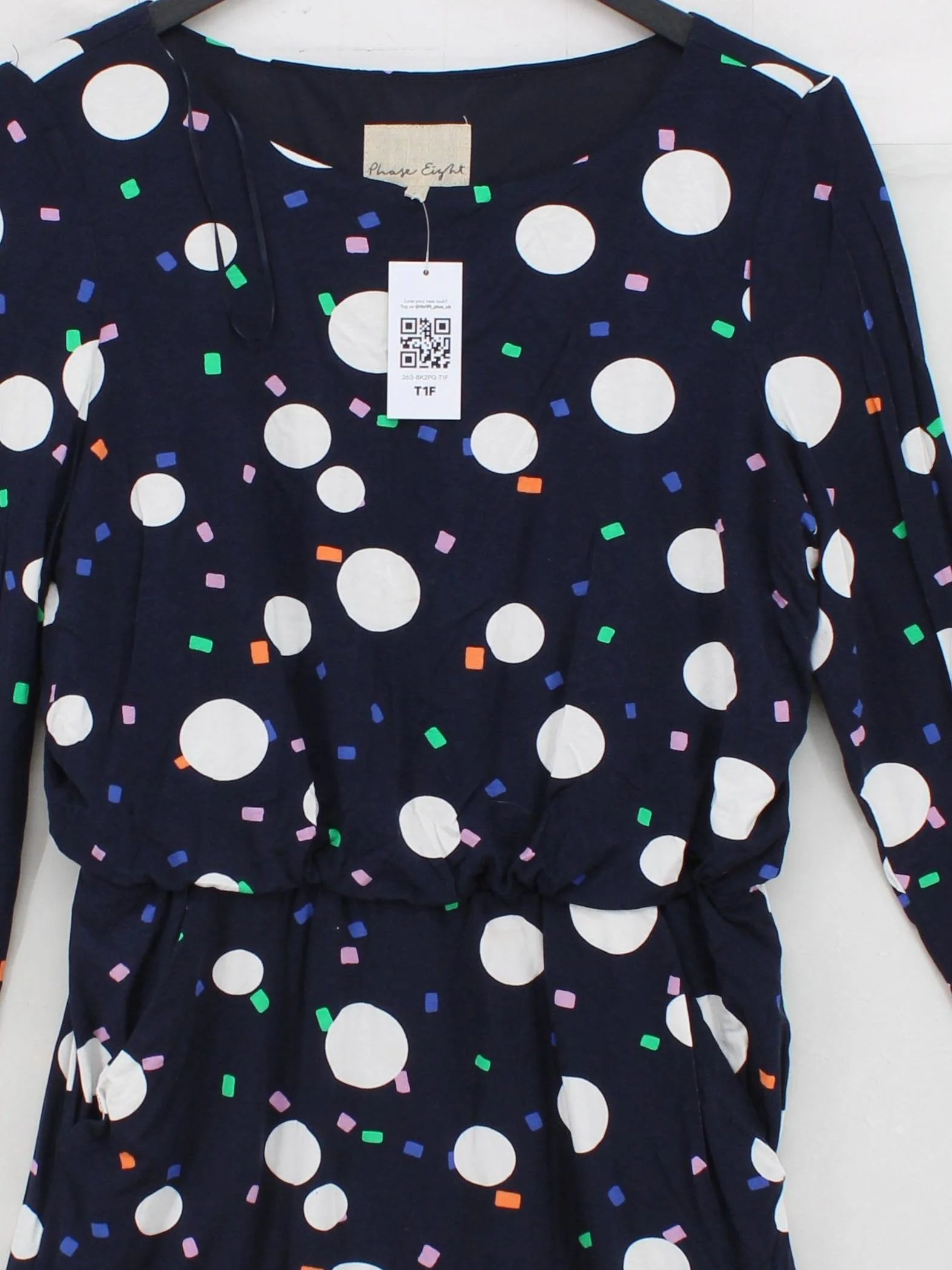 Phase Eight T-Shirt Midi Dress UK14 in Blue - Image 3