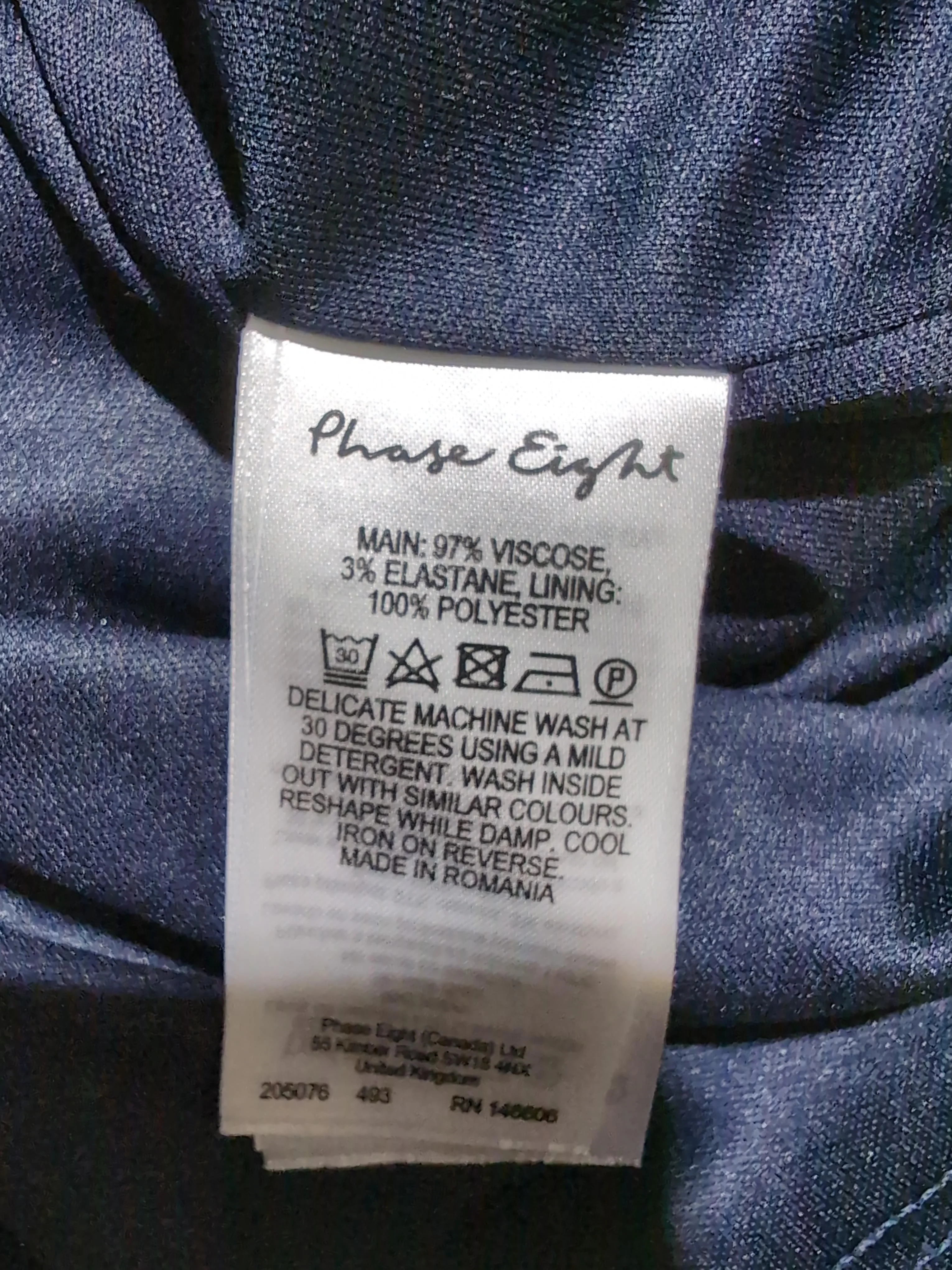 Phase Eight T-Shirt Midi Dress UK14 in Blue - Image 6