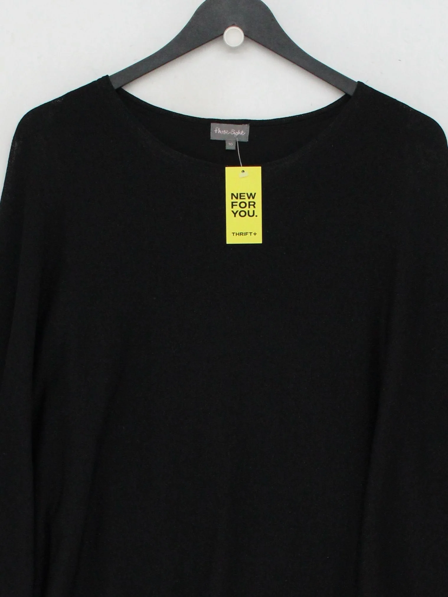 Phase Eight T-Shirt Mini Dress UK10 in Black - Image 3