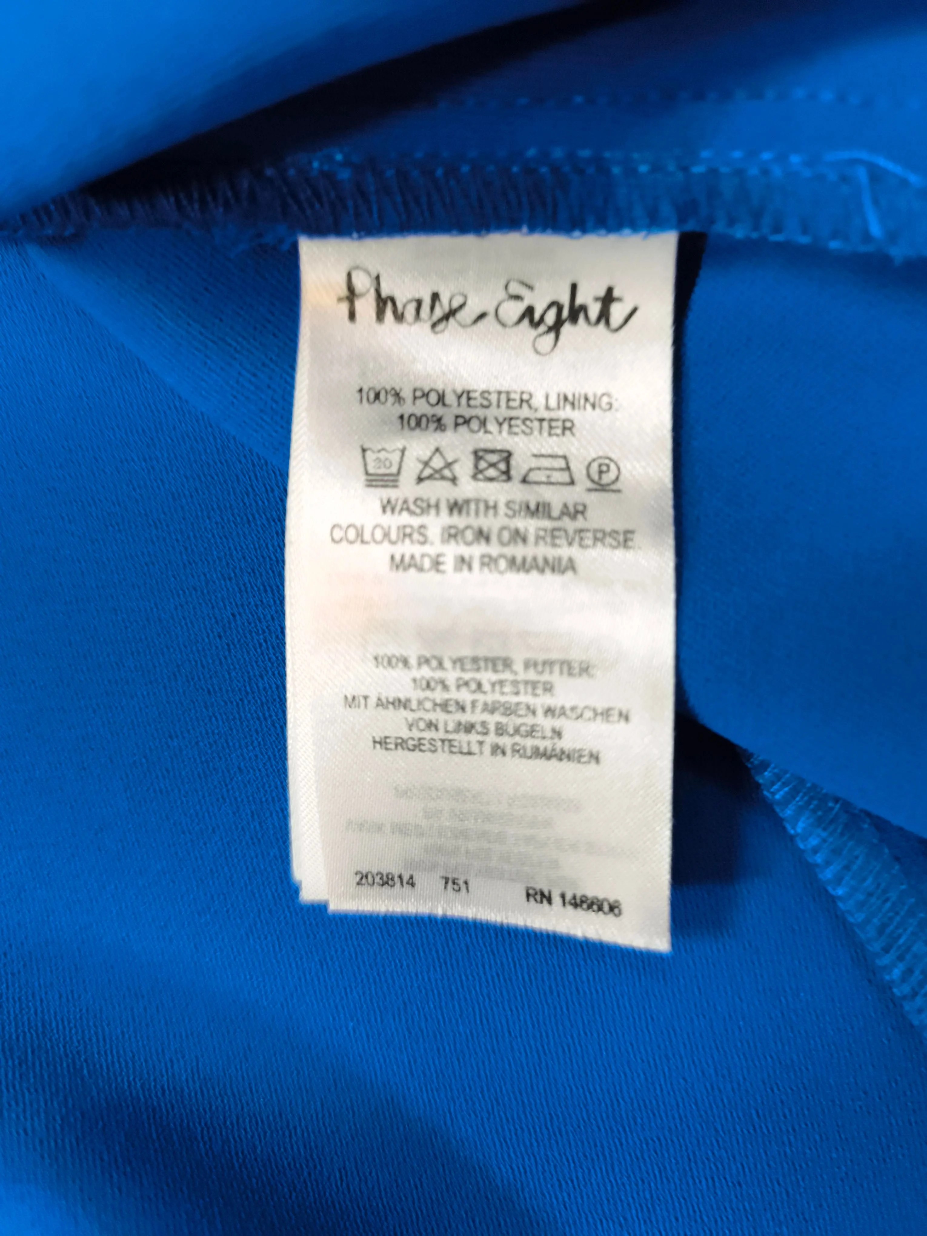 Phase Eight T-Shirt Mini Dress UK10 in Blue - Image 6