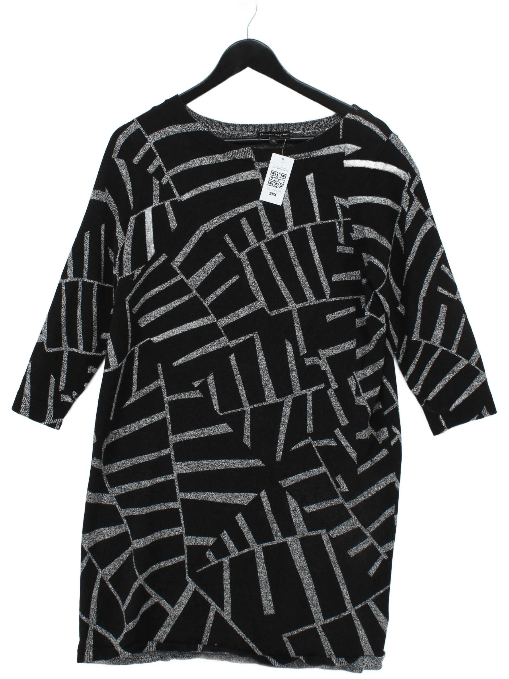 Phase Eight T-Shirt Mini Dress UK14 in Black