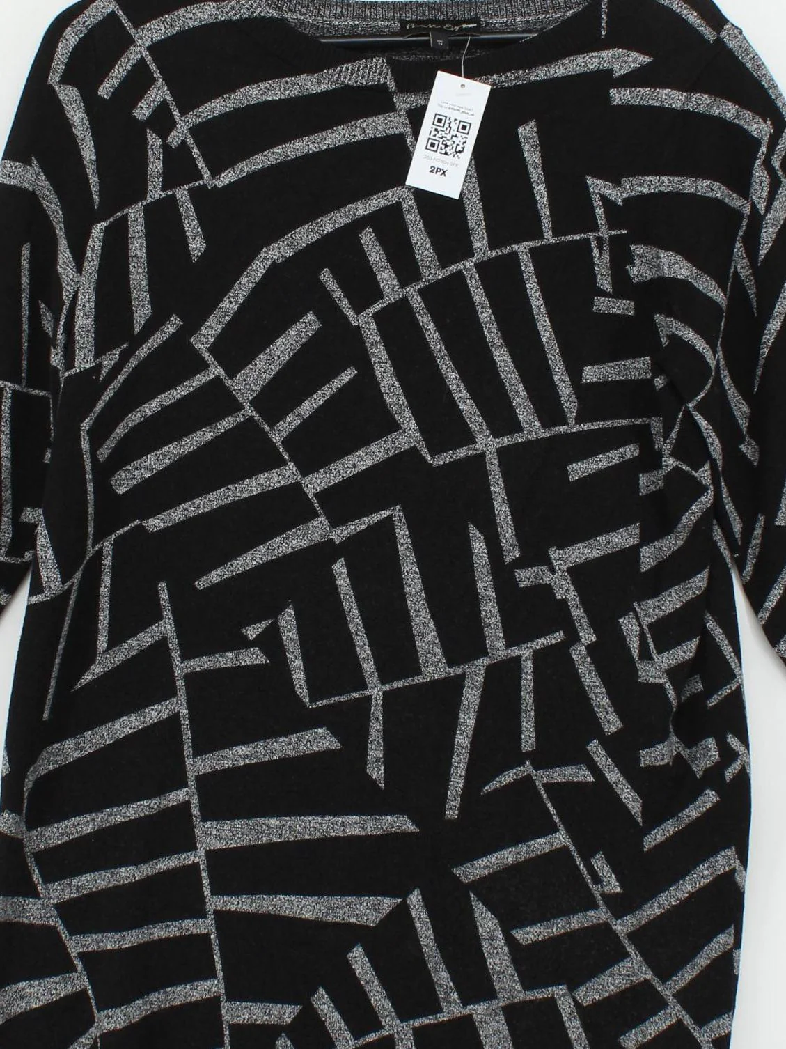 Phase Eight T-Shirt Mini Dress UK14 in Black - Image 3
