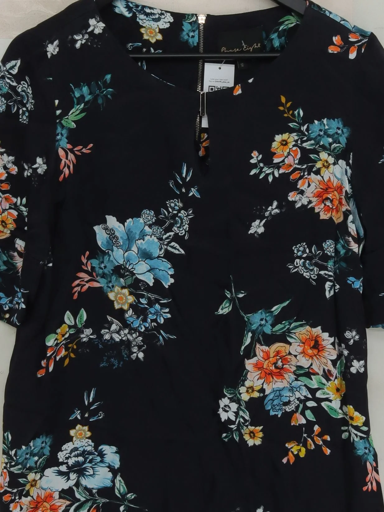 Phase Eight T-Shirt Mini Dress UK16 in Black - Image 3