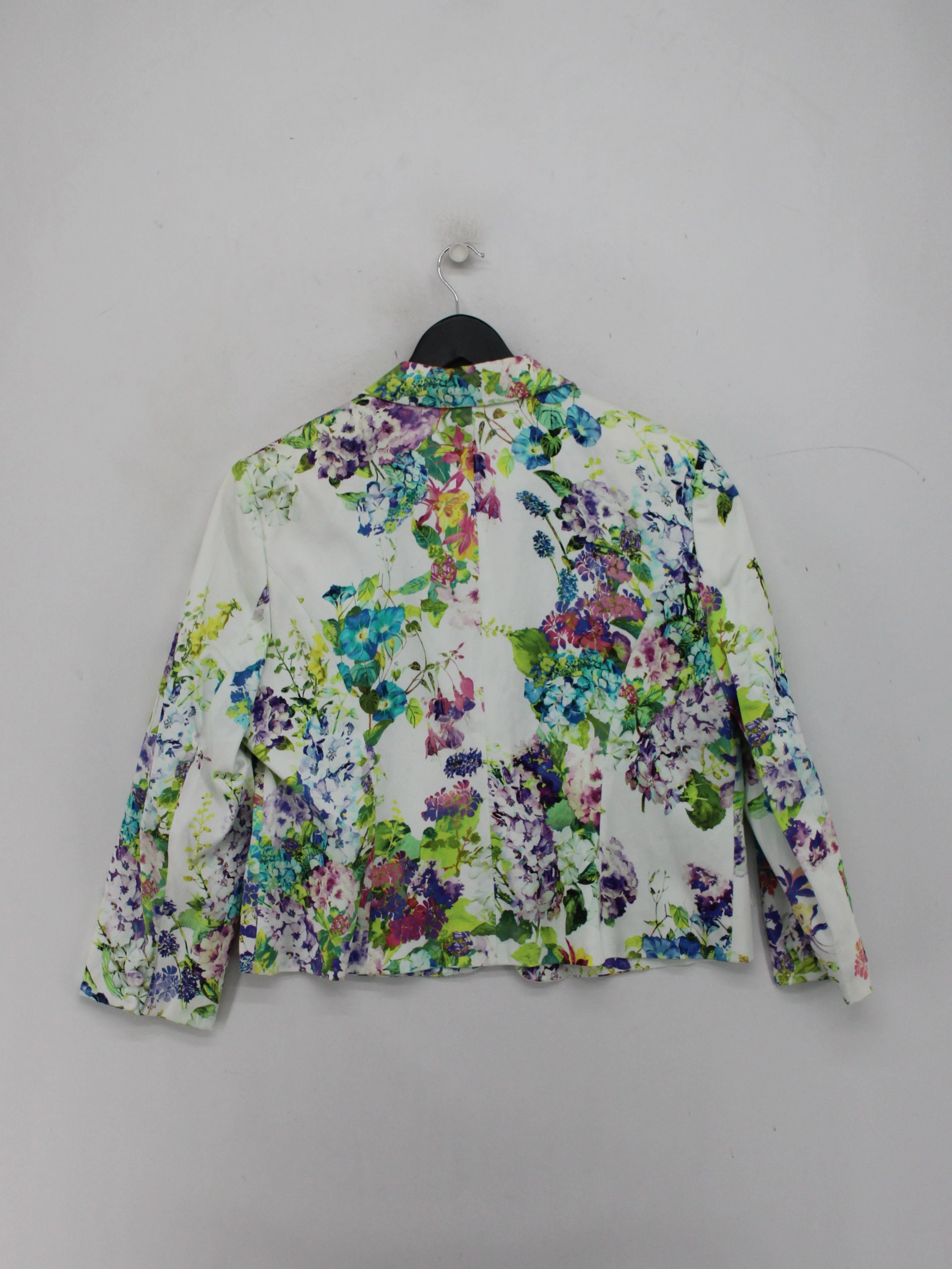 Phase Eight Women's Blazer UK 18 Multi Cotton with Elastane, Acetate Overcoat - Image 2