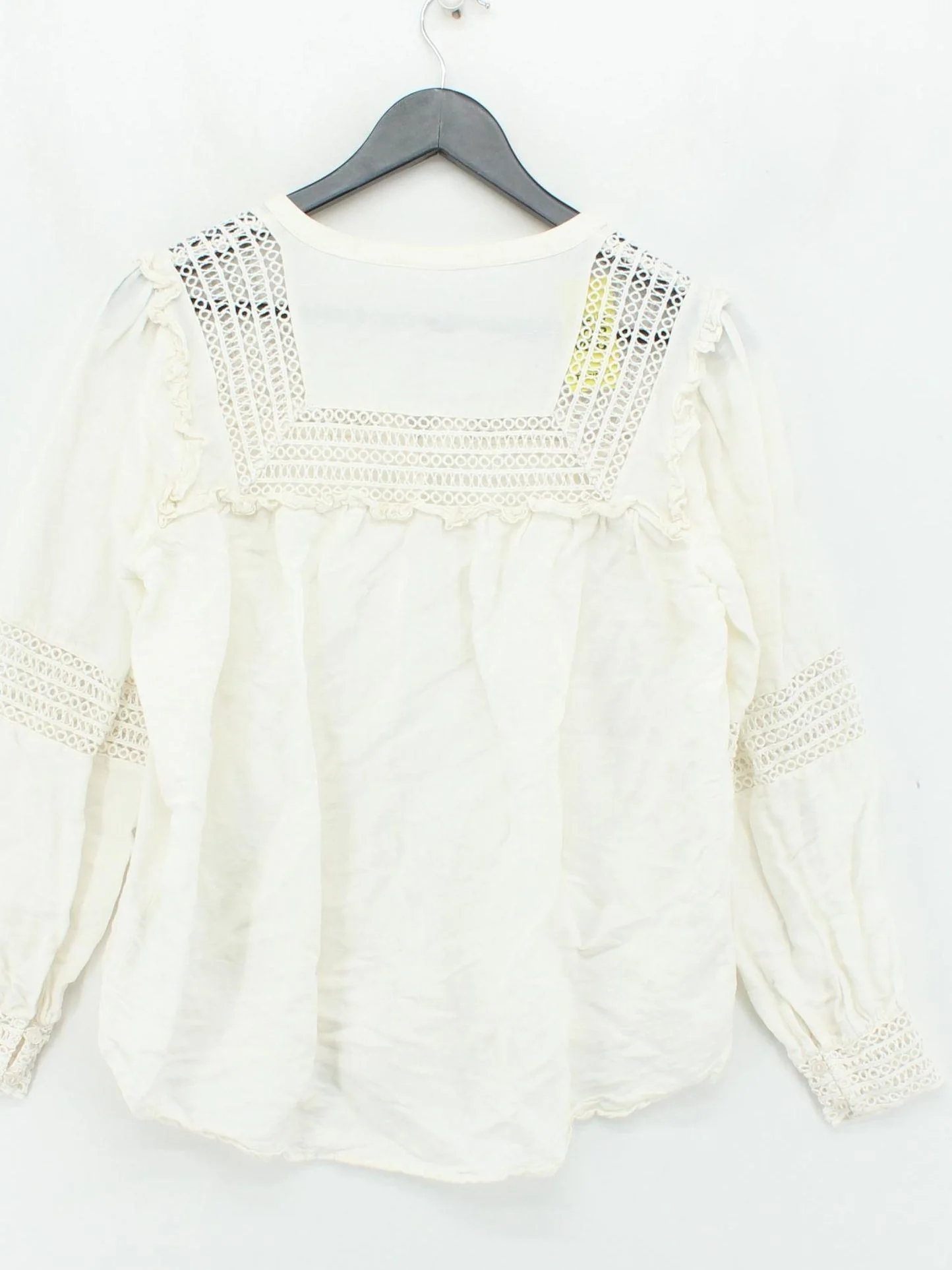 Phase Eight Women's Blouse UK 10 White Viscose with Linen Basic - Image 2