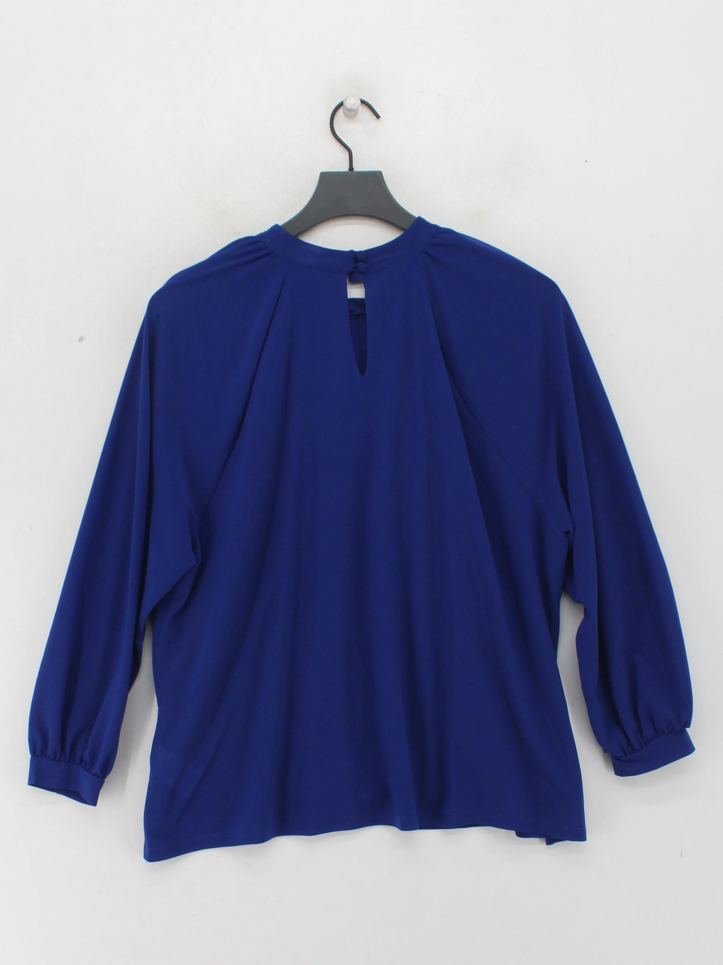 Phase Eight Women's Blouse UK 16 Blue 100% Polyester 3/4 Sleeve Round Neck Basic - Image 2