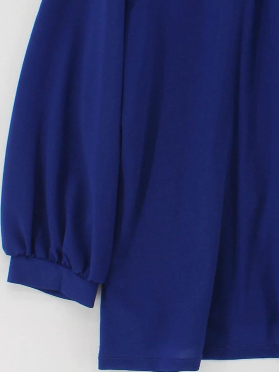 Phase Eight Women's Blouse UK 16 Blue 100% Polyester 3/4 Sleeve Round Neck Basic - Image 4
