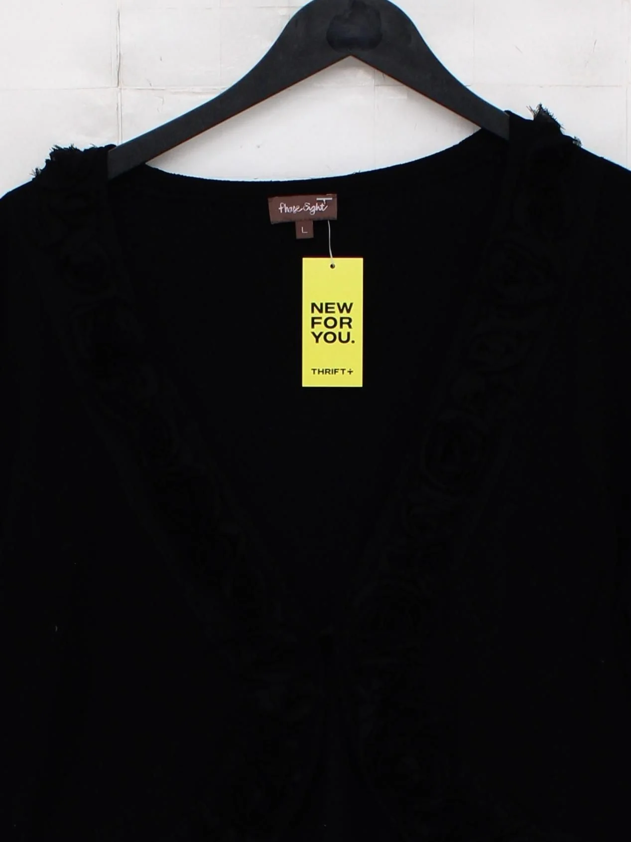 Phase Eight Women's Cardigan L Black Viscose with Polyamide, Elastane Cardigan - Image 3