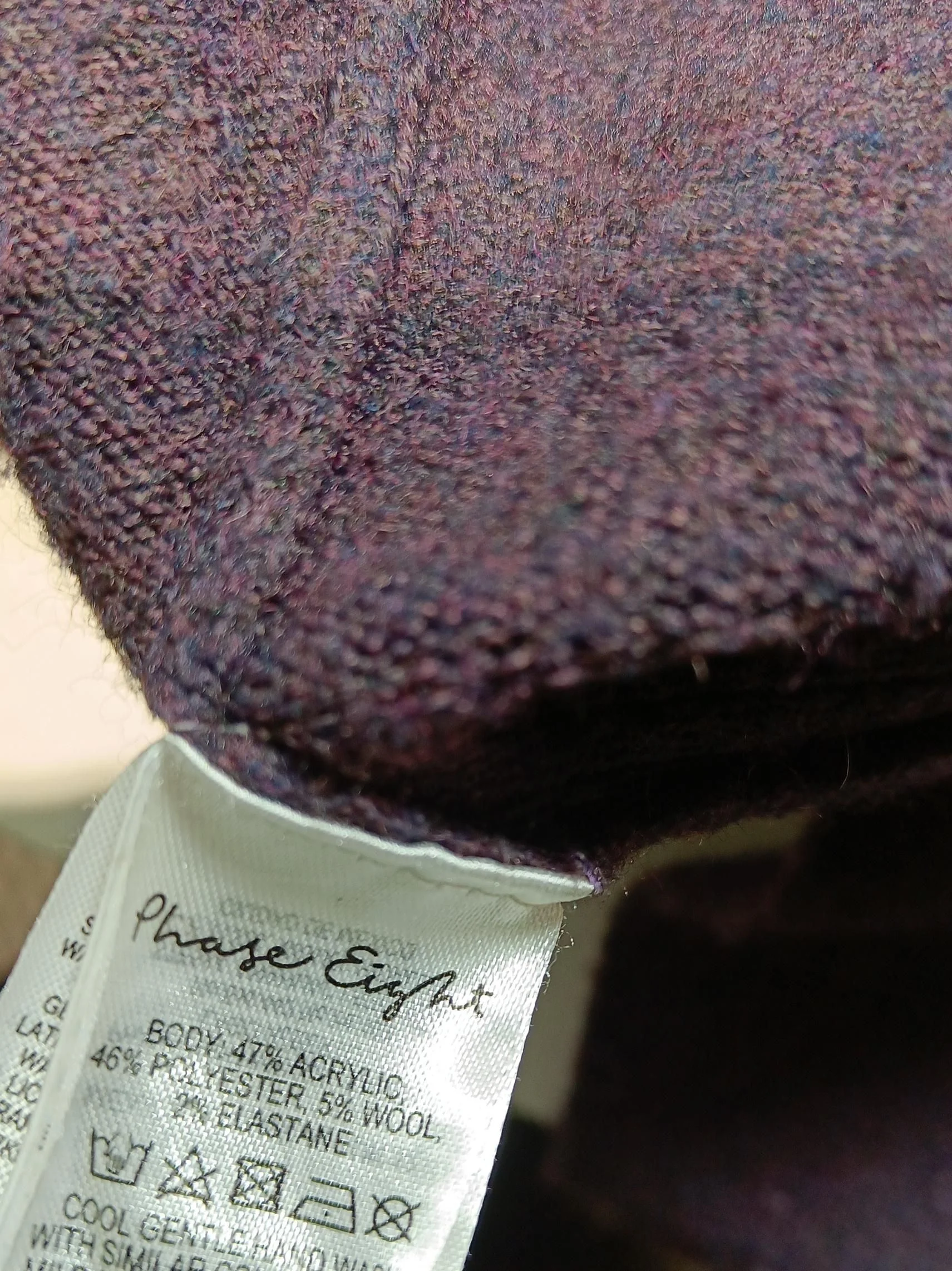 Phase Eight Women's Cardigan UK 12 Purple Acrylic - Image 7