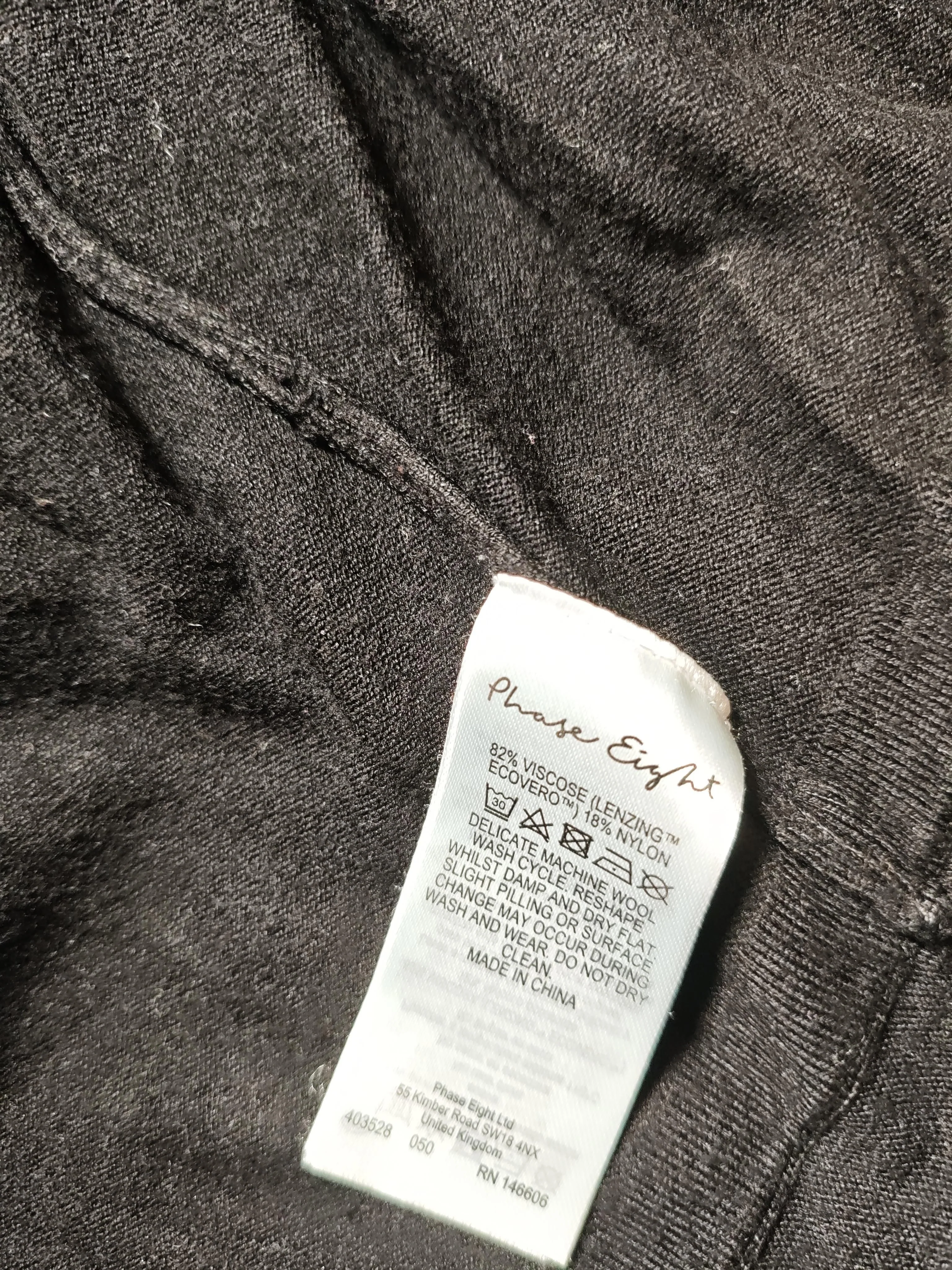 Phase Eight Women's Cardigan UK 14 Black Viscose with Nylon V-Neck Cardigan - Image 6