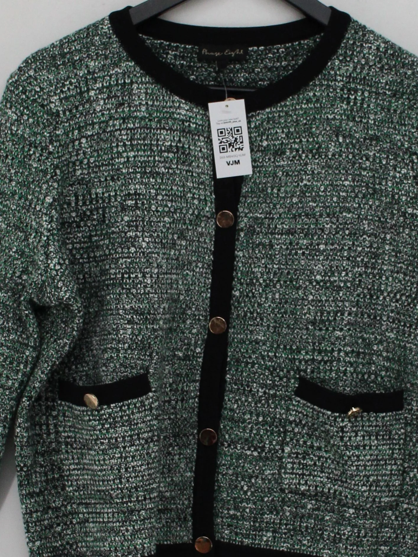 Phase Eight Women's Cardigan UK 16 Green Acrylic - Image 3