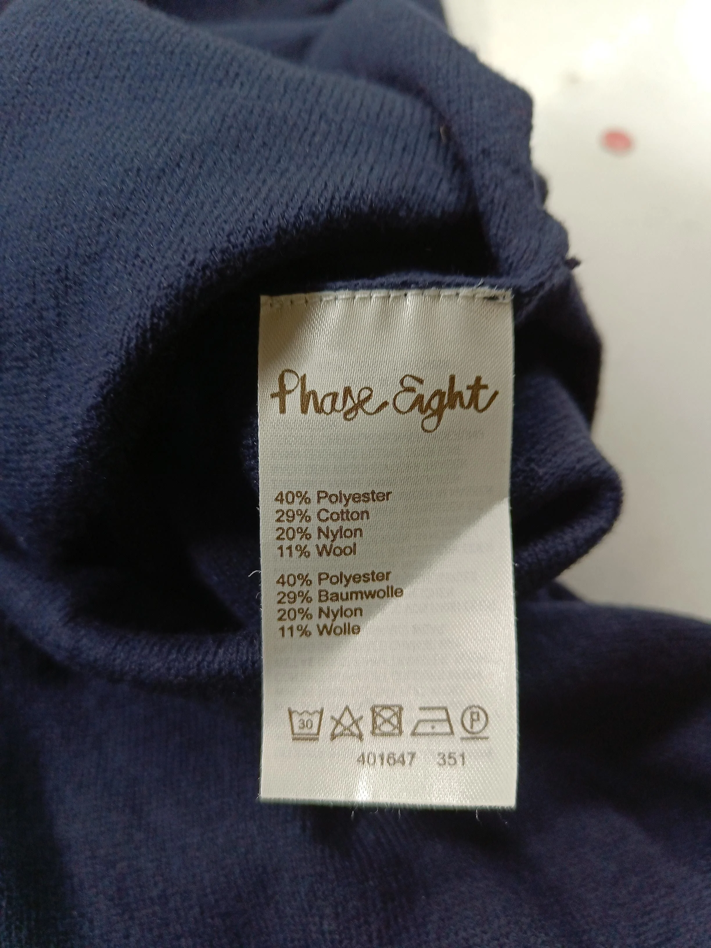 Phase Eight Women's Coat M Blue Polyester with Cotton, Nylon, Wool Overcoat - Image 6