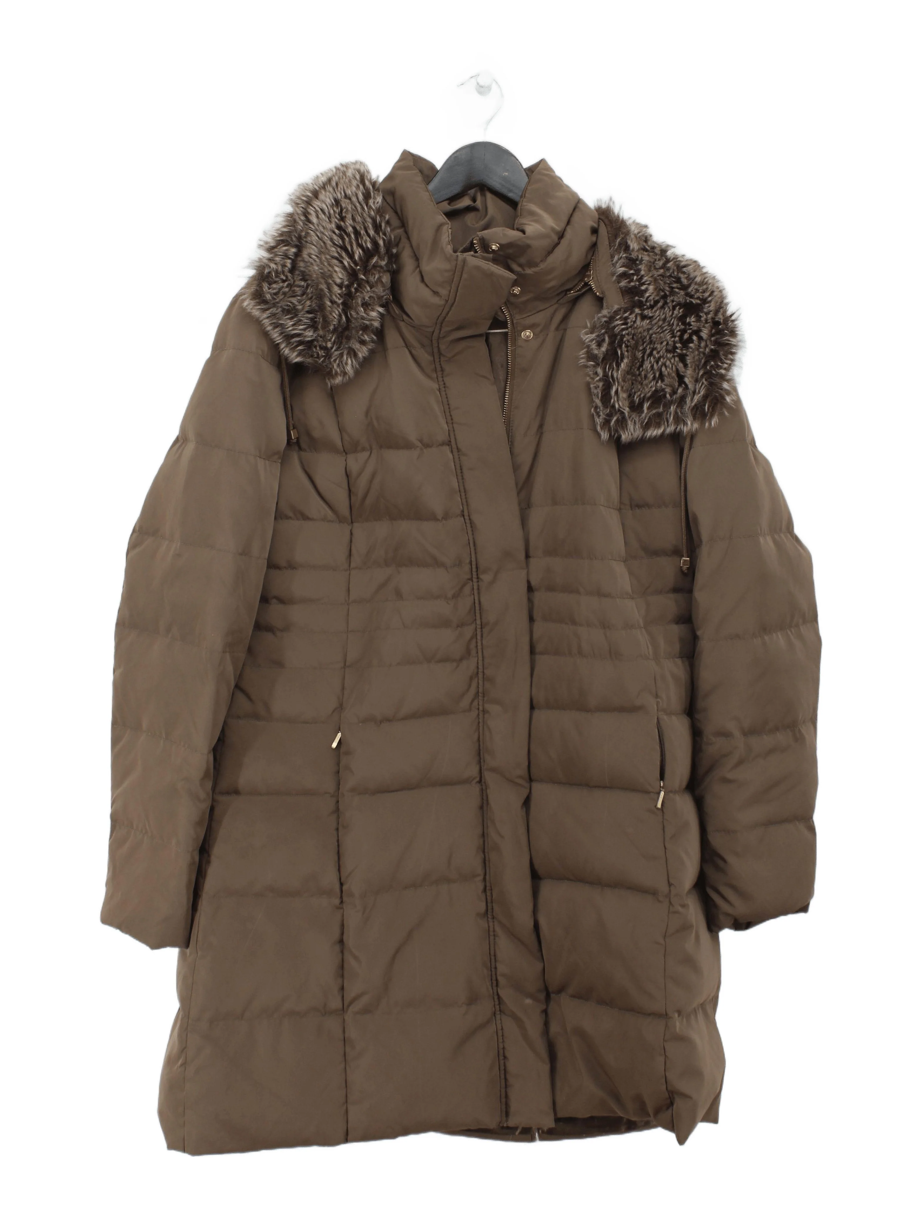 Phase Eight Women's Coat UK 18 Brown Polyester with Acrylic, Other Puffer Jacket