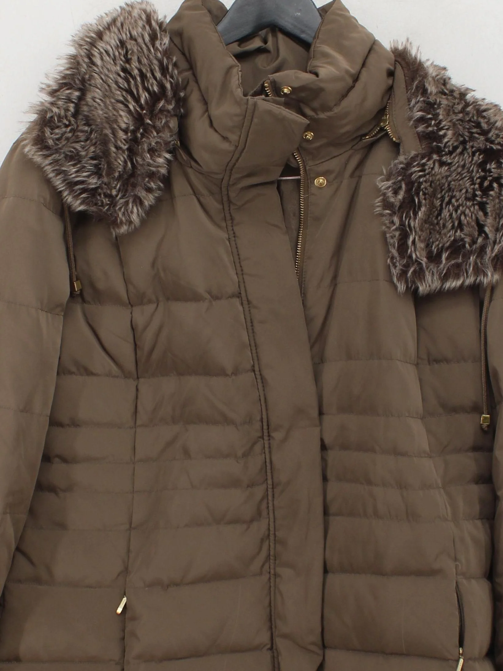 Phase Eight Women's Coat UK 18 Brown Polyester with Acrylic, Other Puffer Jacket - Image 3