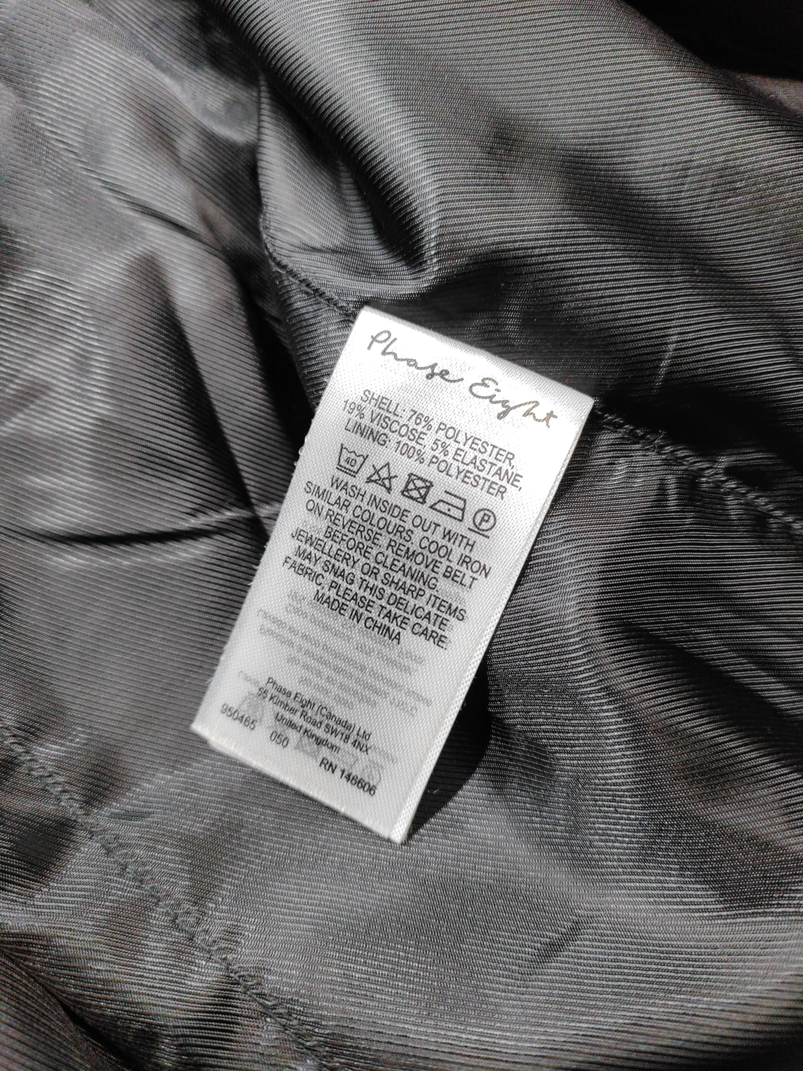 Phase Eight Women's Coat UK 8 Black Polyester with Viscose, Elastane Trench Coat - Image 6