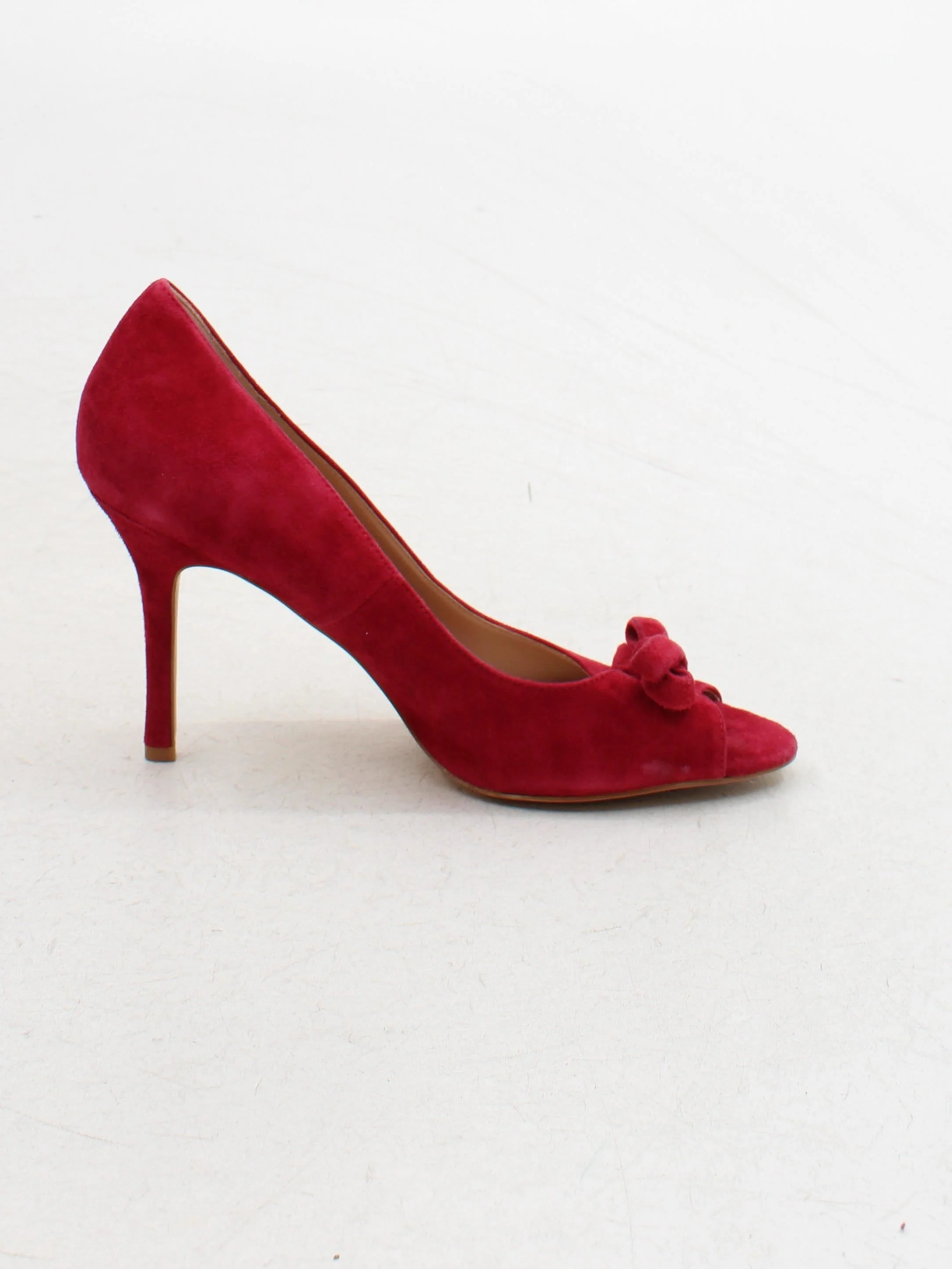 Phase Eight Women's Heels UK 5 Red 100% Suede Court - Image 5