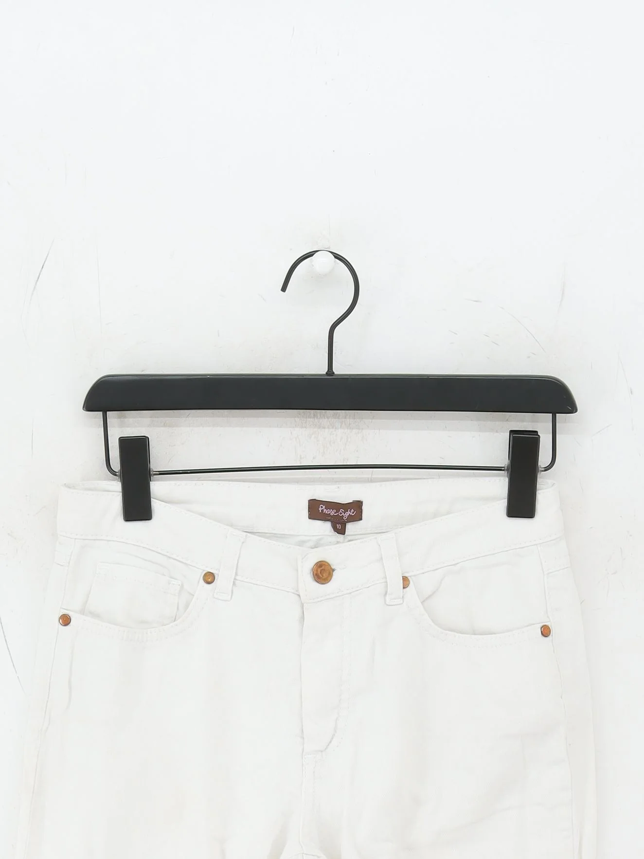 Phase Eight Women's Jeans UK 10 White Cotton with Elastane Straight - Image 3