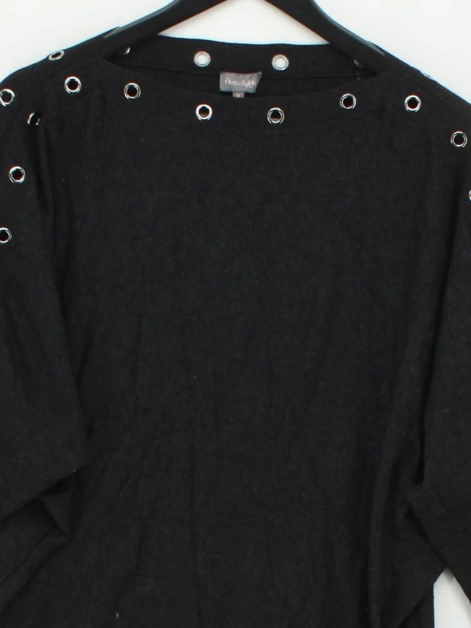 Phase Eight Women's Jumper M Black Viscose with Nylon Round Neck Pullover - Image 3