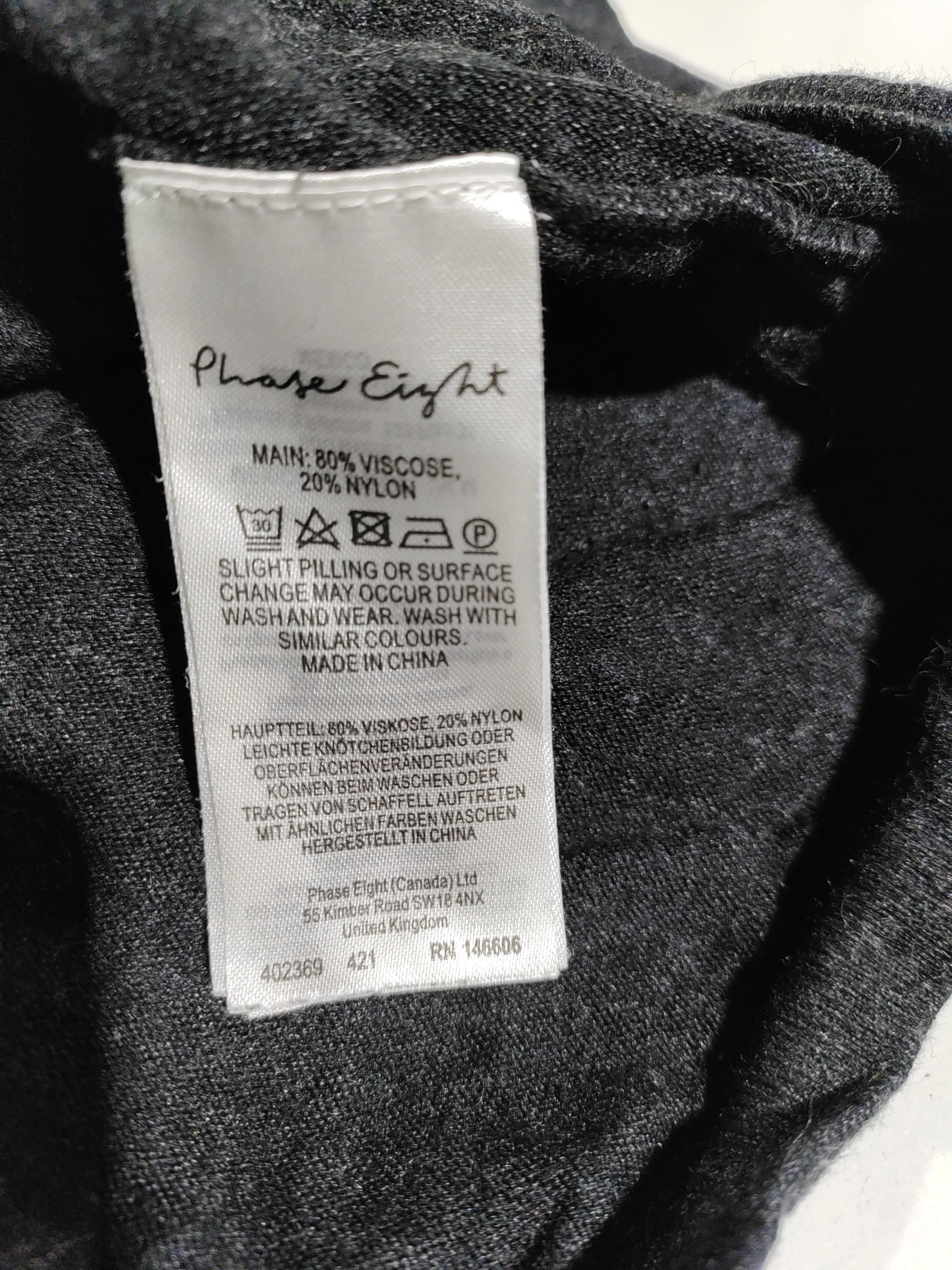 Phase Eight Women's Jumper M Black Viscose with Nylon Round Neck Pullover - Image 6