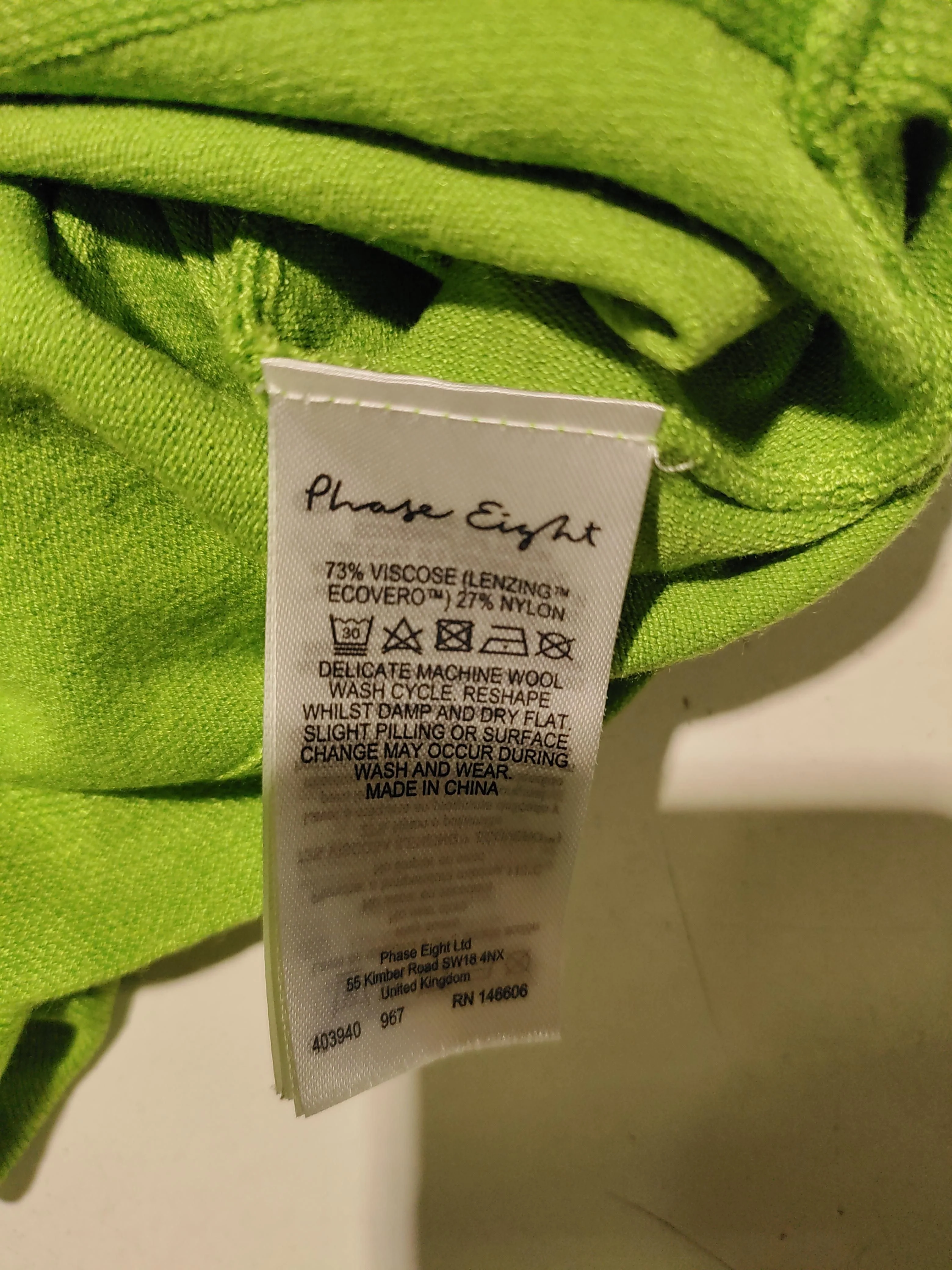 Phase Eight Women's Jumper M Green Viscose with Nylon Round Neck Pullover - Image 6