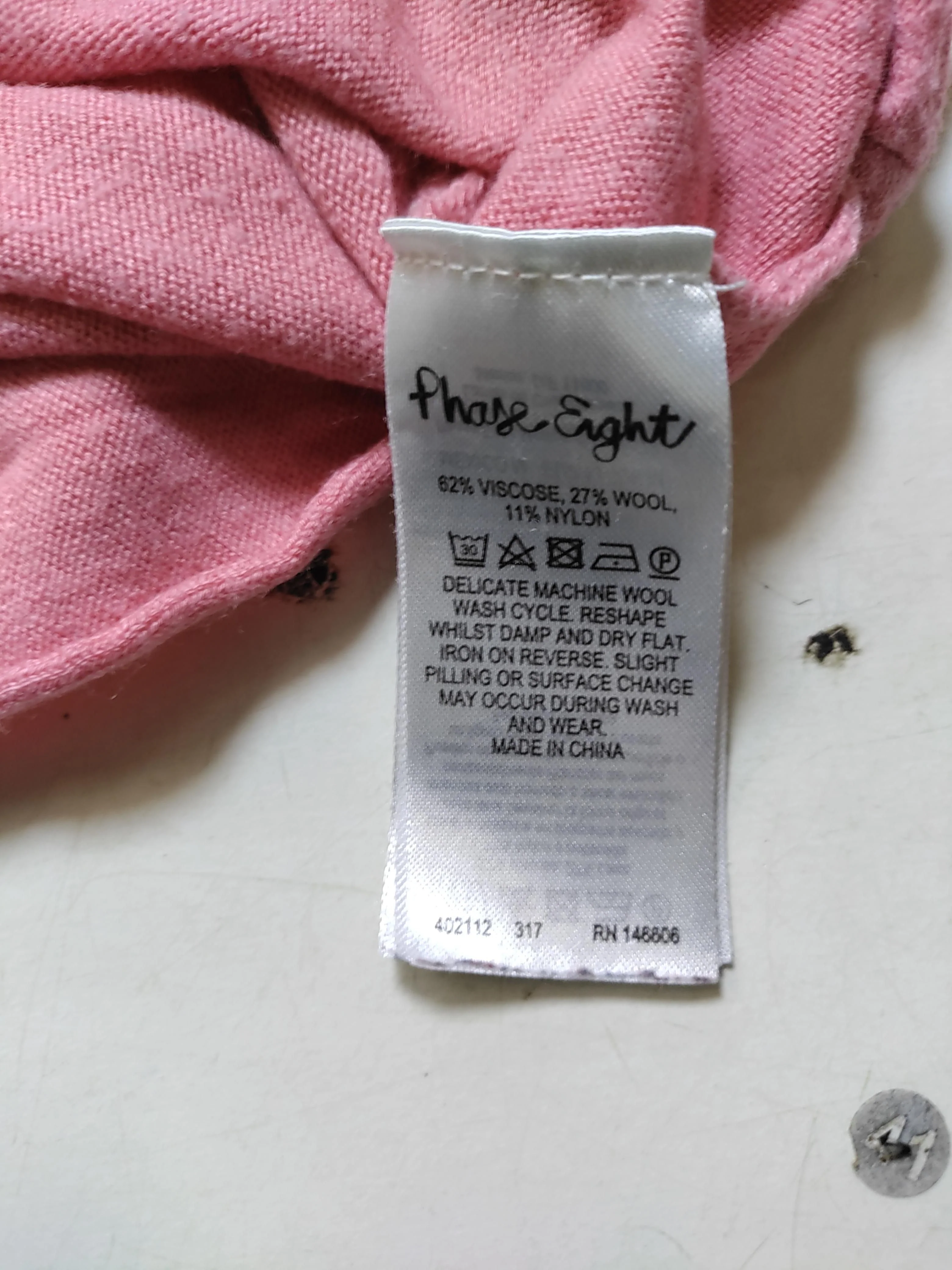 Phase Eight Women's Jumper M Pink Viscose with Wool, Nylon Round Neck Pullover - Image 6