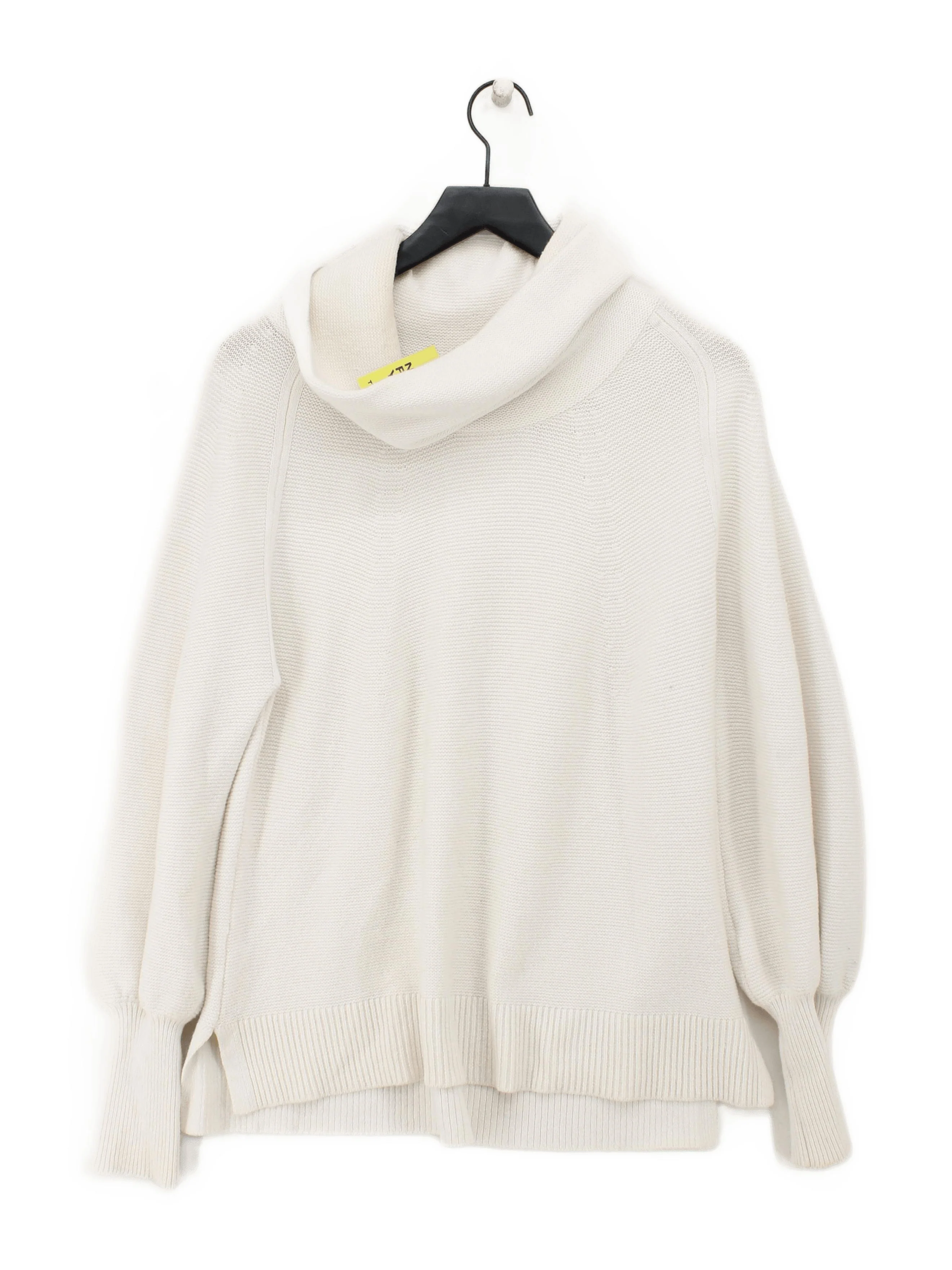 Phase Eight Women's Jumper M White Cotton with Nylon, Viscose Roll Neck Pullover