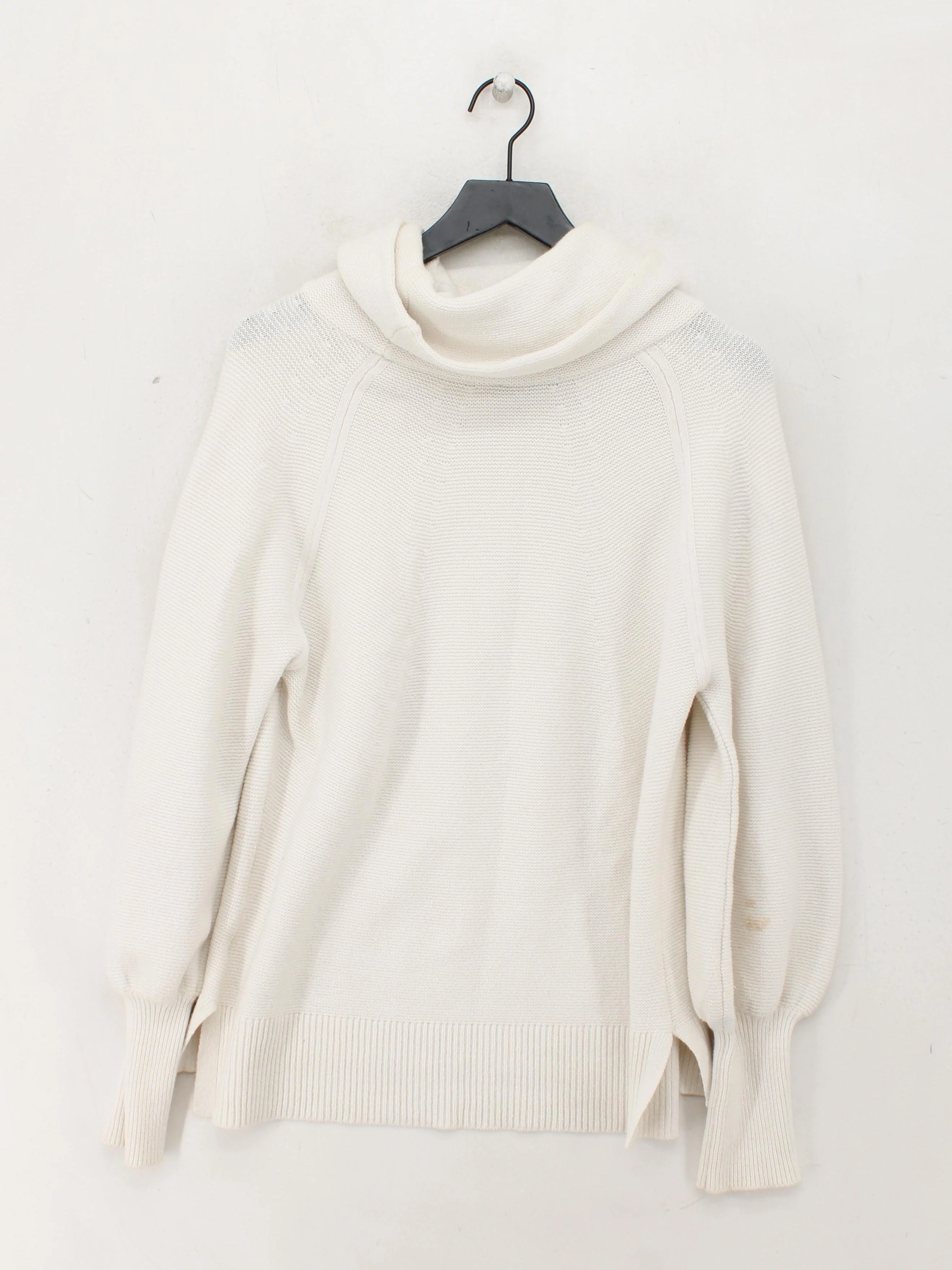 Phase Eight Women's Jumper M White Cotton with Nylon, Viscose Roll Neck Pullover - Image 2