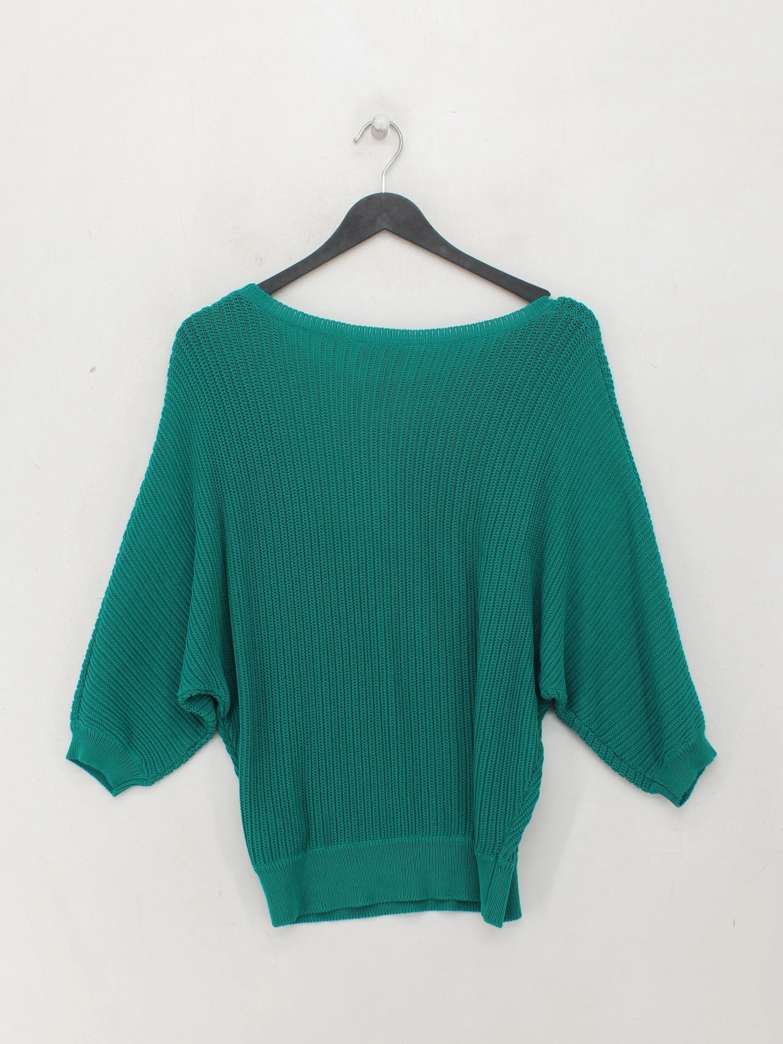 Phase Eight Women's Jumper S Green Cotton with Nylon Round Neck Pullover - Image 2