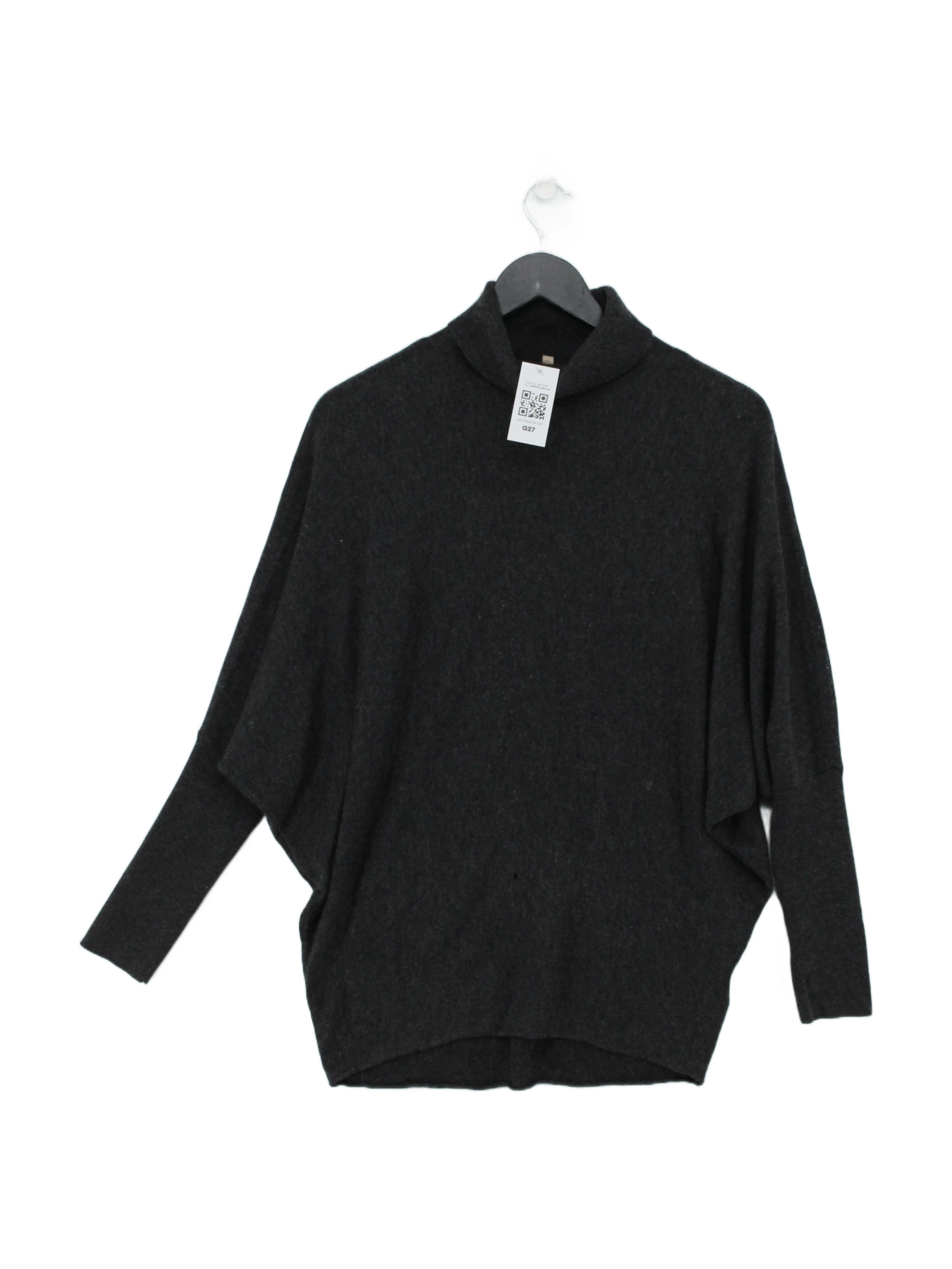 Phase Eight Women's Jumper S Grey Viscose with Wool, Nylon High Neck Pullover