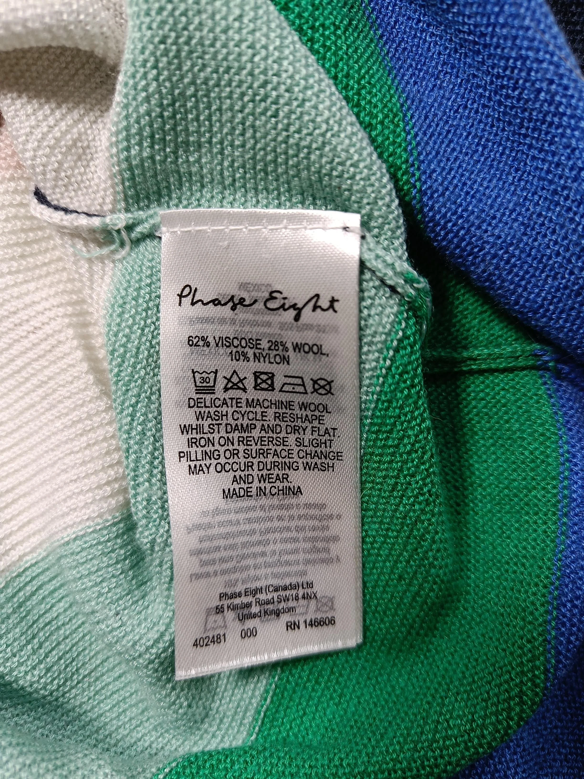 Phase Eight Women's Jumper UK 14 Multi Viscose with Wool, Nylon Pullover - Image 6